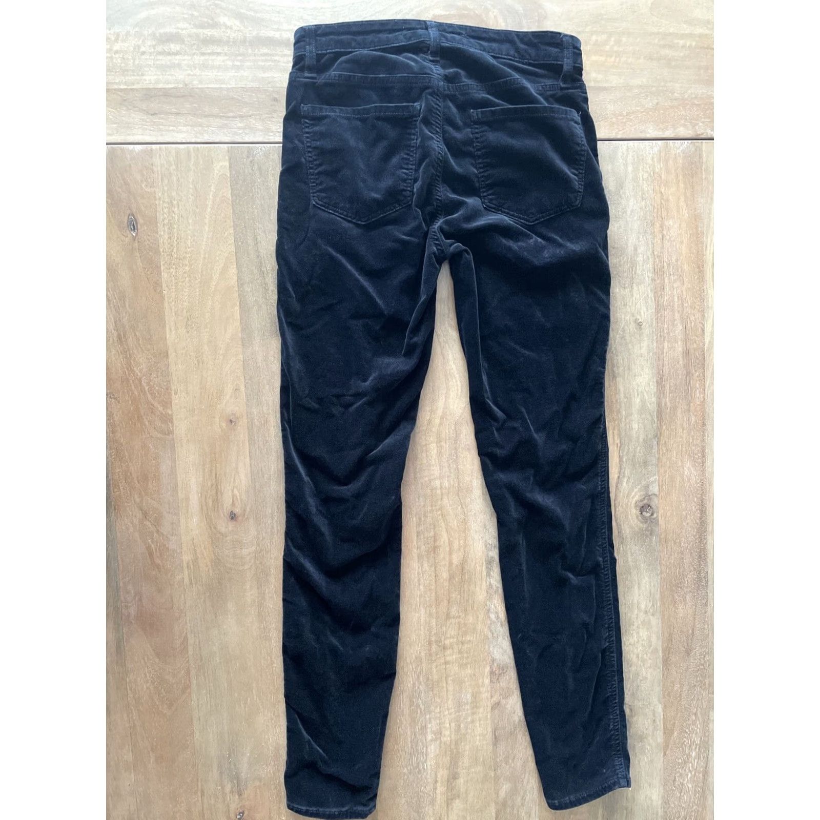 J Brand J. Brand Zion Skinny Jeans Womens 25 Black Velvet Velour Pants ViNTAGE? (No) 26x29? Wait. Sorry. Size 42" / US 20 - 2 Thumbnail