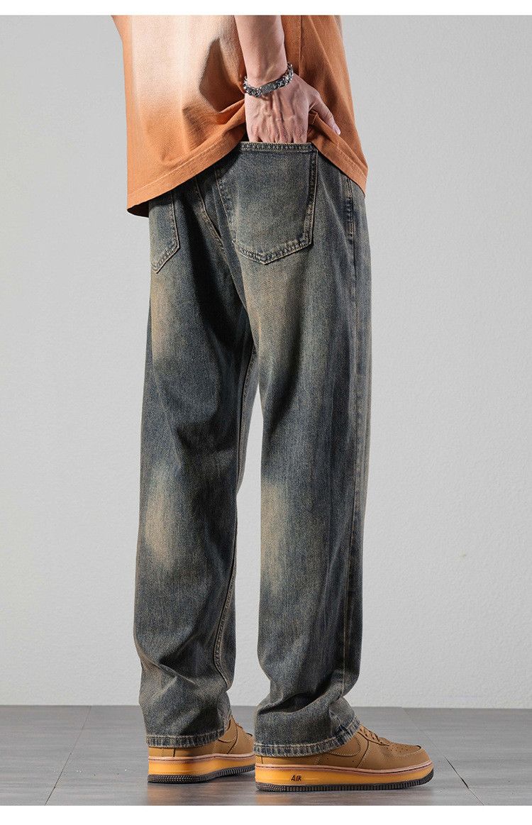 Japanese Brand × Jean Washed distressed loose straight-leg casual jeans Size US 32 / EU 48 - 3 Thumbnail