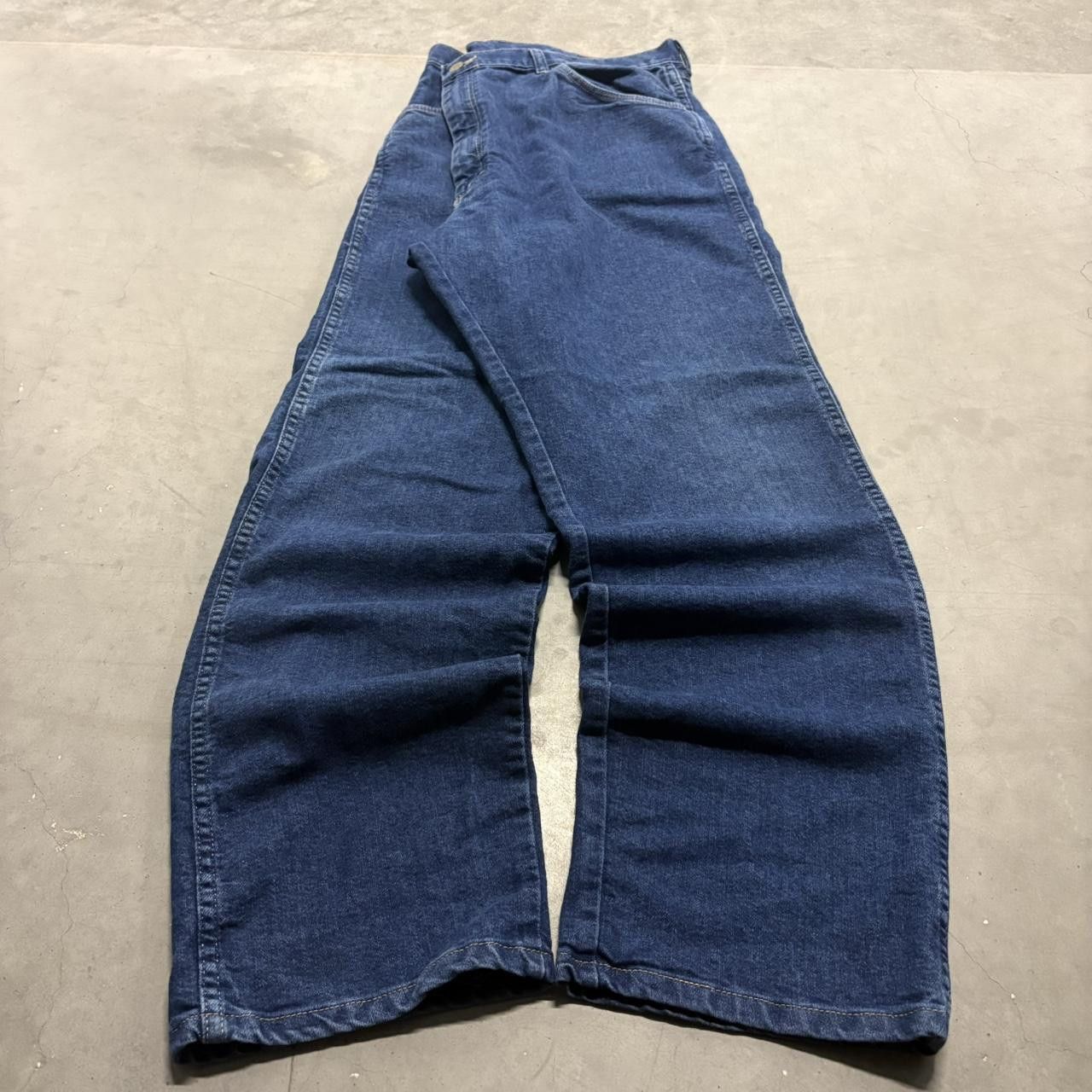 Vintage Crazy Vintage Y2K/2000s Baggy Workwear Style Dark Wash Denim Jeans! Size US 40 / EU 56 - 3 Thumbnail