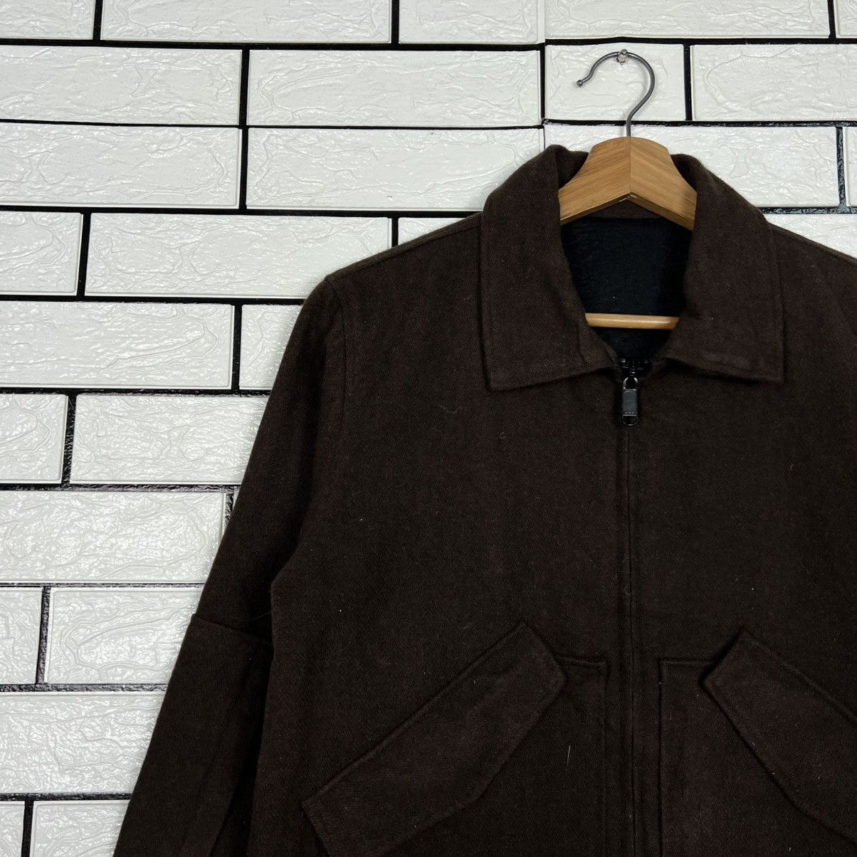 Japanese Brand PIED PIPER Slant Pocket Wool Blend Collared Jacket 4121-C187 Size US M / EU 48-50 / 2 - 3 Thumbnail