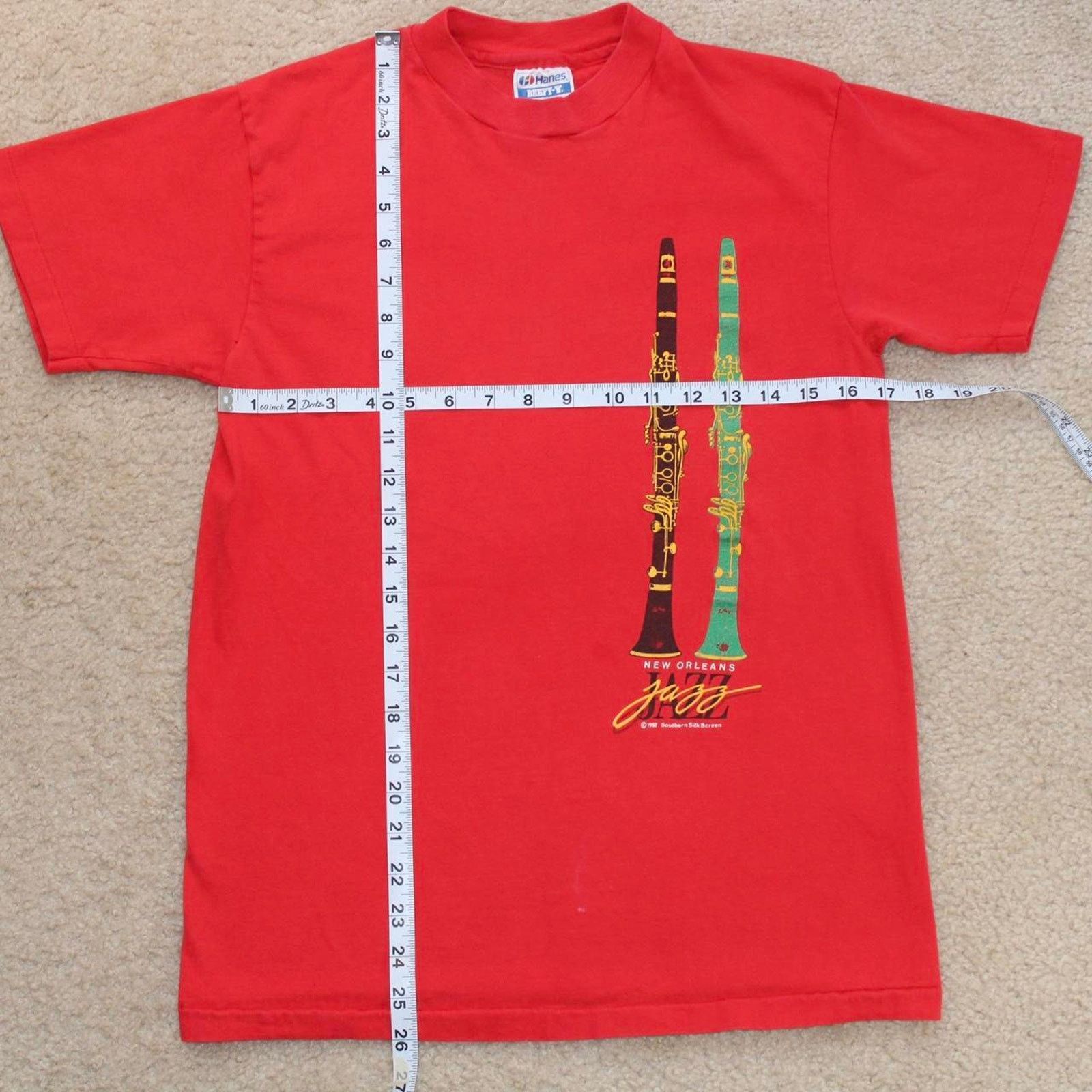 & Other Stories Red True Vintage 80’s New Orleans Jazz Graphic Tee Size US M / EU 48-50 / 2 - 5 Thumbnail