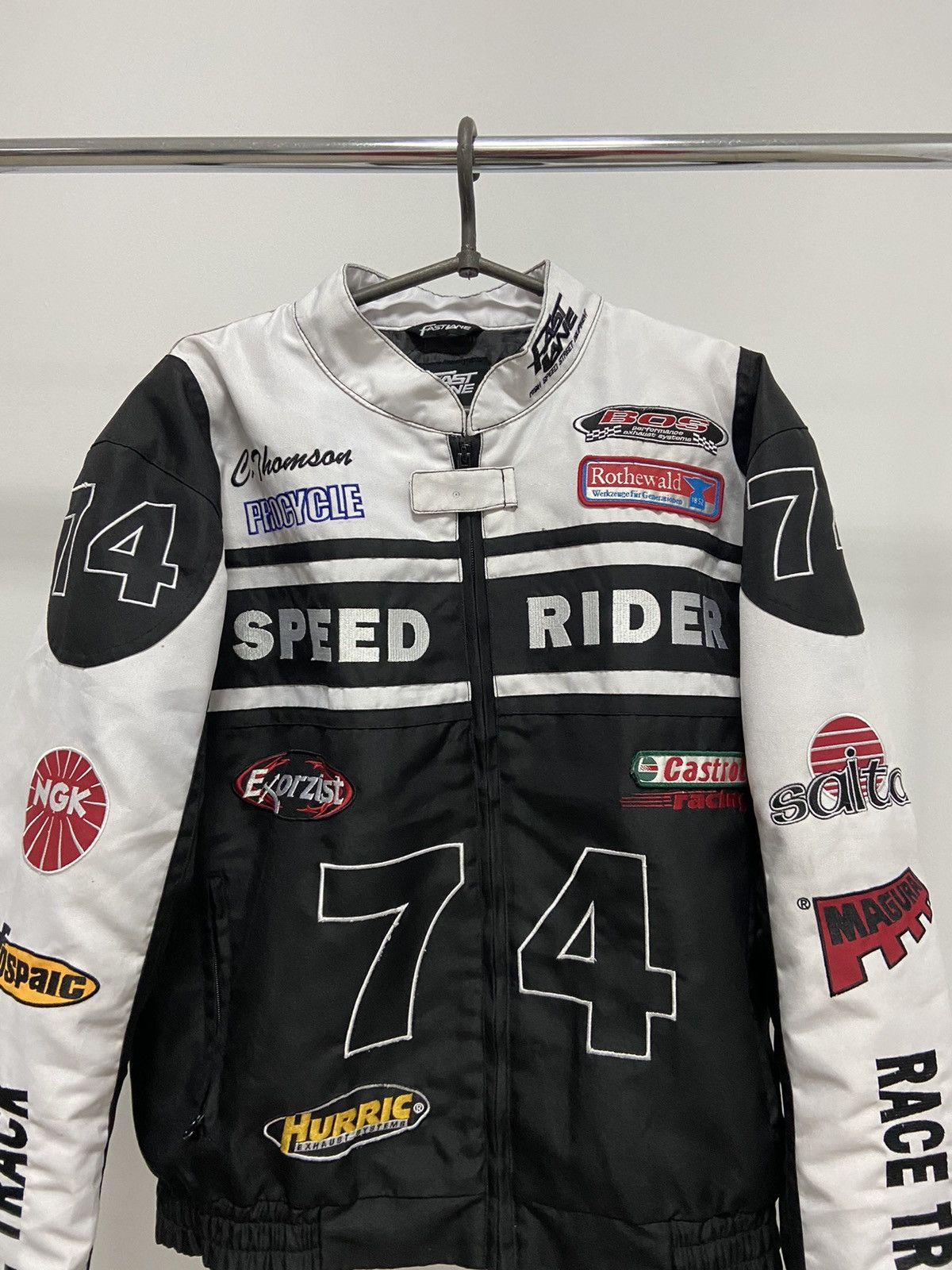 Vintage Racing Crew Jacket Vintage Bridgestone Moto Race Track Size US XL / EU 56 / 4 - 2 Thumbnail