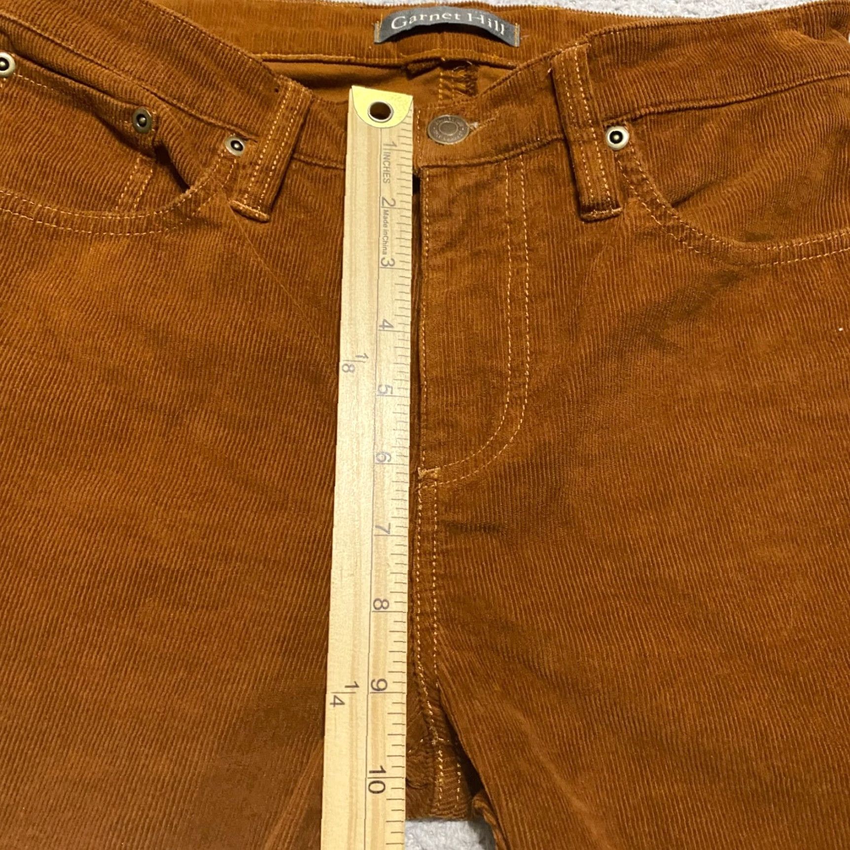 Vintage Garnet Hill Womens sz 2 Corduroy Jeans Brown Mid Rise Tapered Medium Wash Size 26" / US 2 / IT 38 - 7 Thumbnail