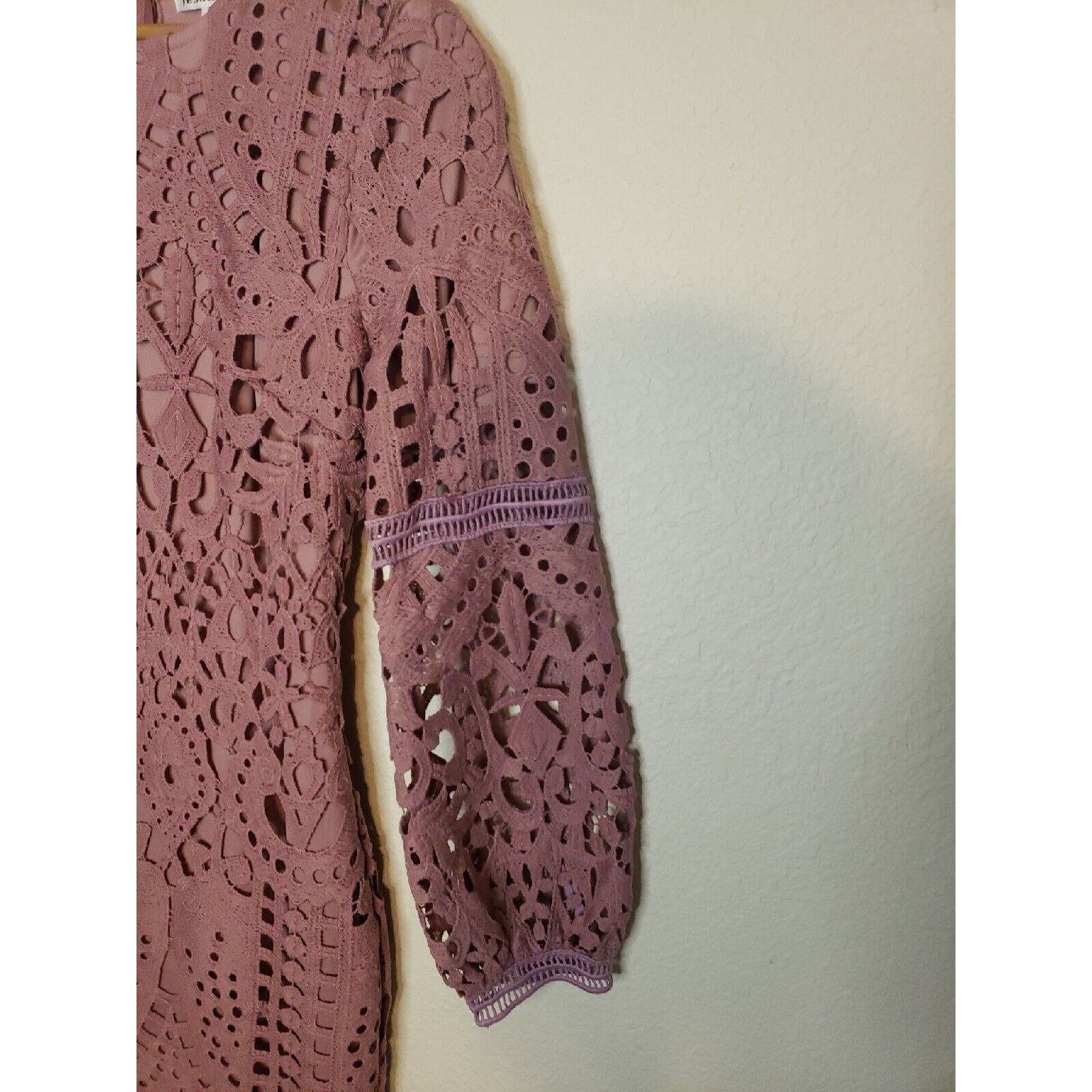 Other Womens SMALL Jessakae Crochet Lace Mesh Short Sleeve Dress Size S / US 4 / IT 40 - 2 Thumbnail