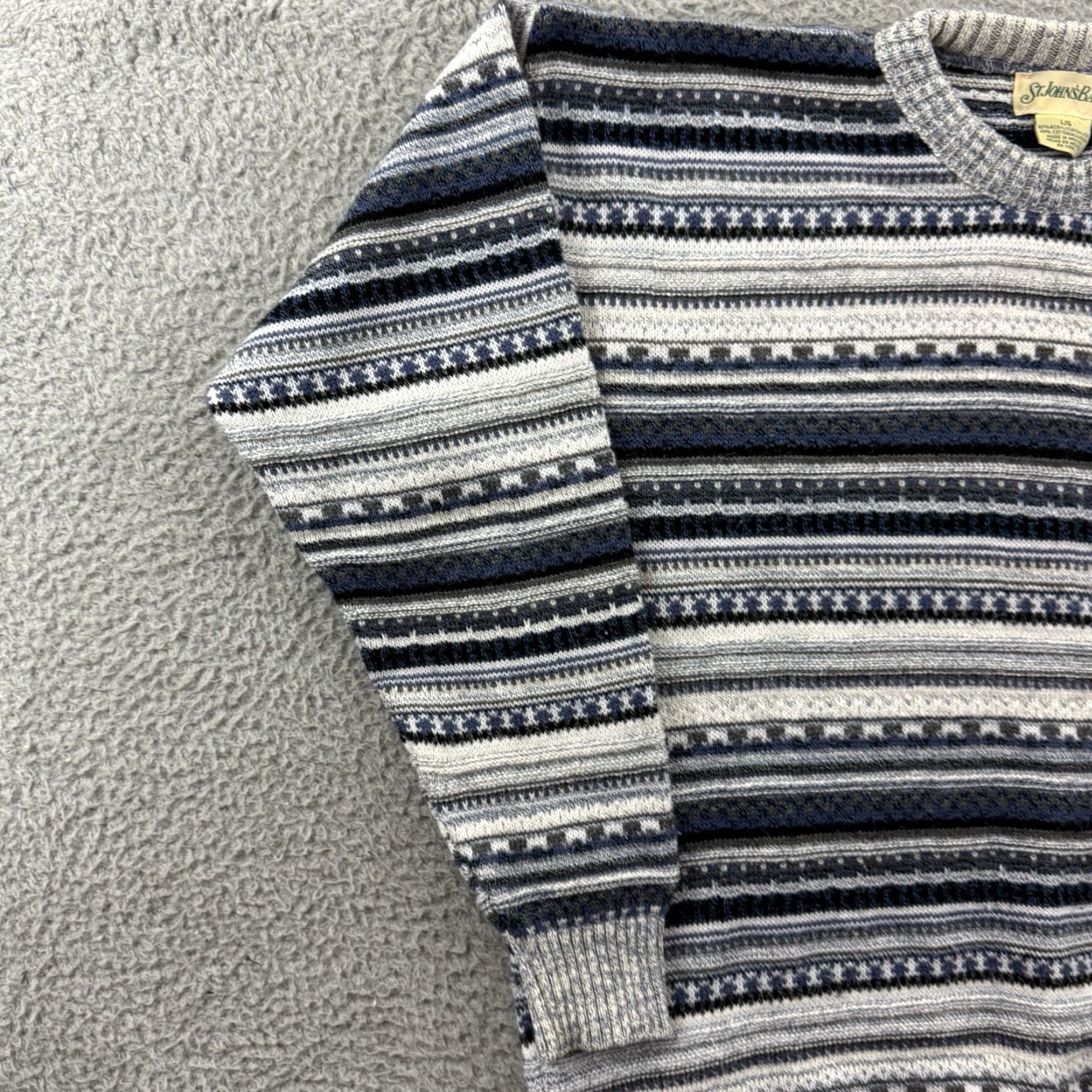 Vintage VINTAGE St Johns Bay Sweater Mens Large Gray Knit Grandpa 90s Nordic Pullover Size US L / EU 52-54 / 3 - 4 Thumbnail