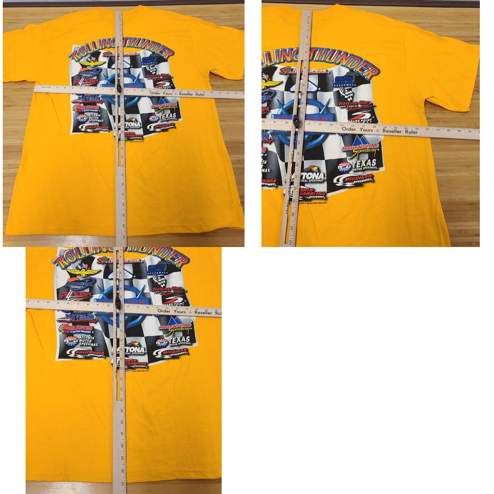 Delta VINTAGE Delta NASCAR Shirt XL Men's Yellow 100% Cotton Short Sleeve T-Shirt Racing Cars Print Size US XL / EU 56 / 4 - 8 Thumbnail