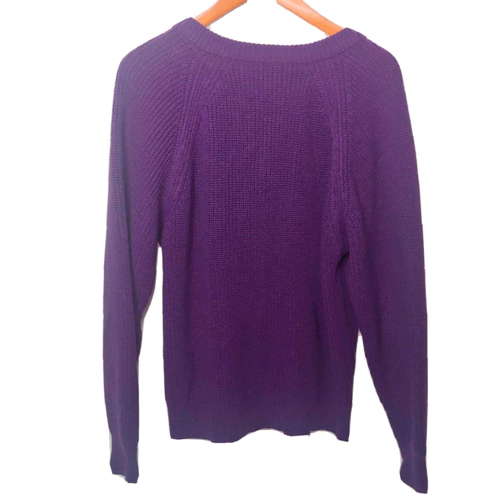 Vintage VINTAGE Expressions Cardigan Sweater Shirt Women L/XL Purple 1990s Retro V-Neck Mens? No—Women. Size L / US 10 / IT 46 - 3 Thumbnail