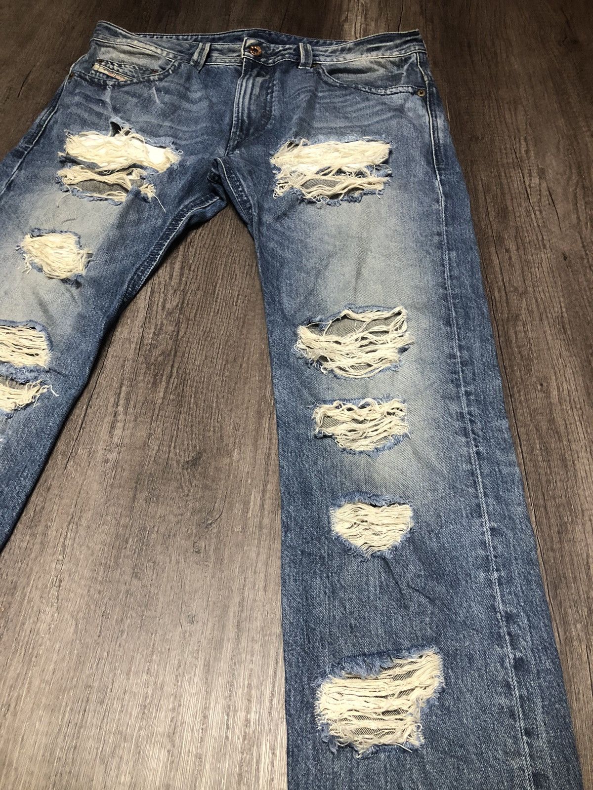 Diesel × Vintage Vintage Diesel Industry Distressed Denim Size US 34 / EU 50 - 4 Thumbnail