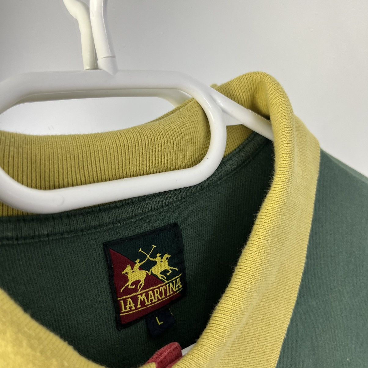 La Martina Vintage Y2K La Martina Big Logo Rugby Long Sleeve Size US L / EU 52-54 / 3 - 4 Thumbnail