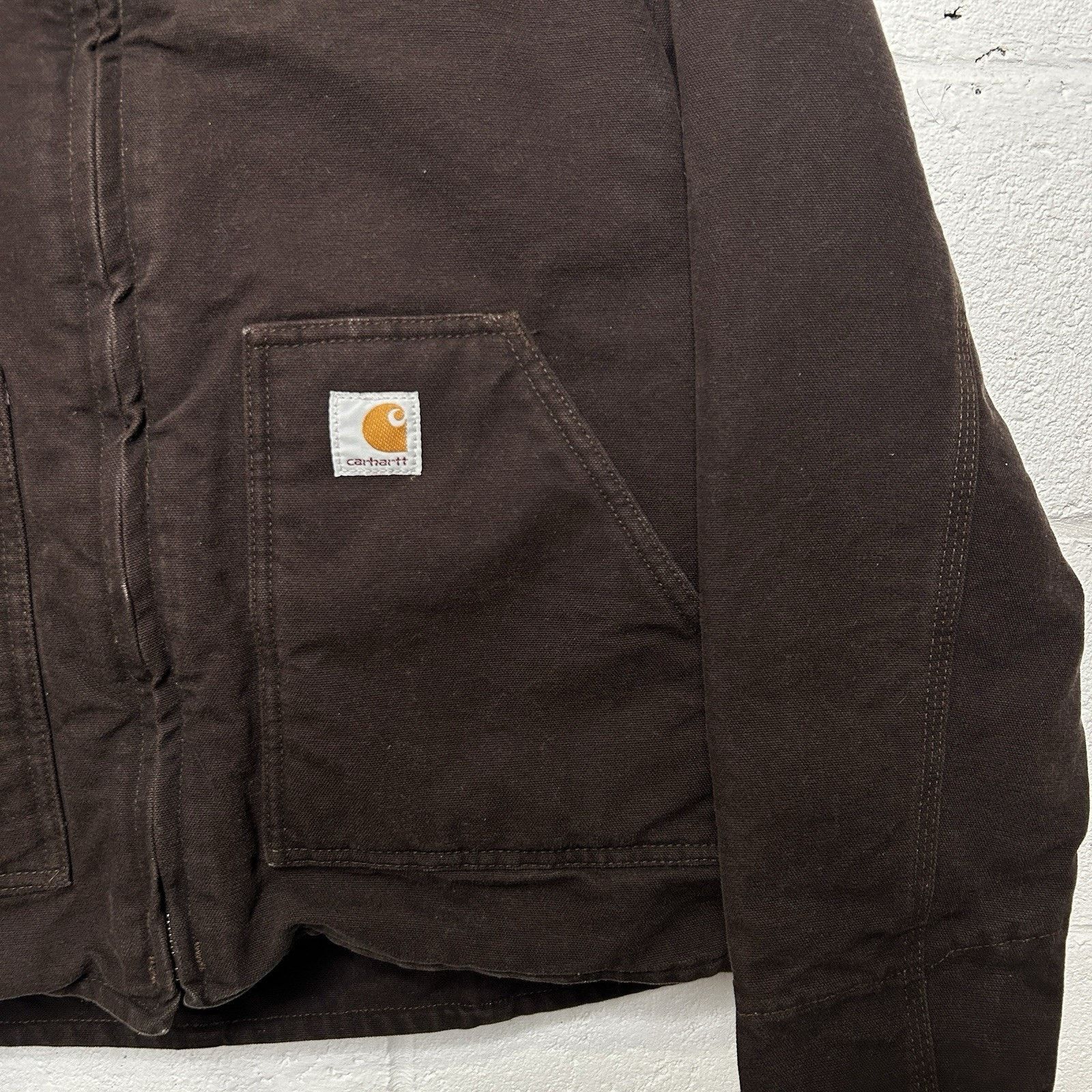 Carhartt Vintage Carhartt Sherpa-Lined Jacket “Dark Brown” WJ022 DKB Size L / US 10 / IT 46 - 3 Thumbnail