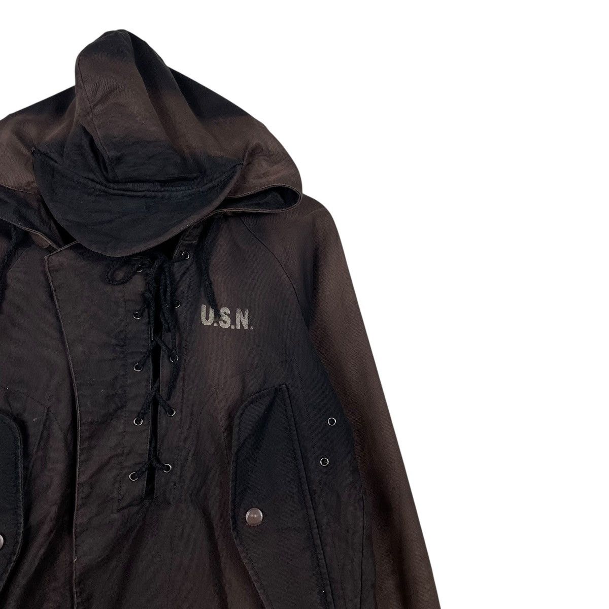 Other USN Wet Weather Faded Hooded Parka Size US S / EU 44-46 / 1 - 5 Thumbnail
