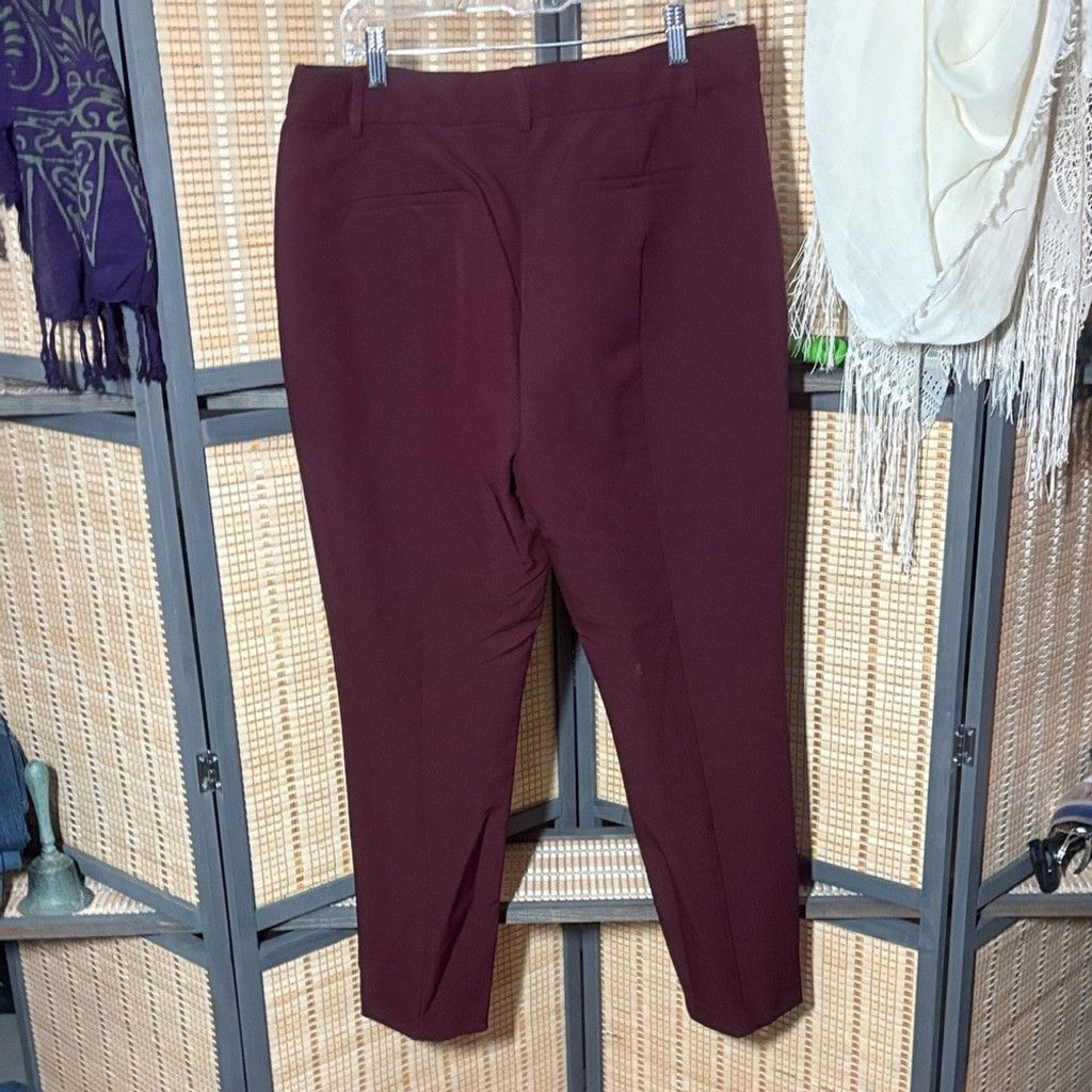 Nine West Nine West Burgundy Skinny Pants Size 34" / US 12 / IT 48 - 2 Thumbnail