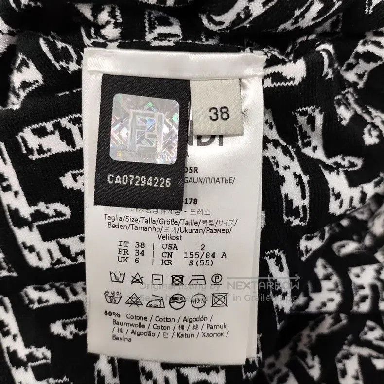 Fendi Fendi Knitted Black and White All-Over Print California Li Size XXS / US 00 / IT 34 - 4 Thumbnail