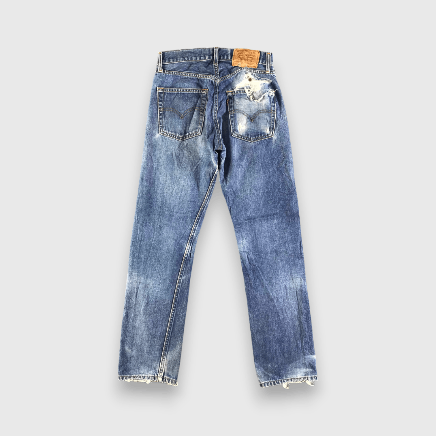 Levi's Vintage Blue Wash Levis 505 Jeans-J4605 Size US 27 - 2 Thumbnail