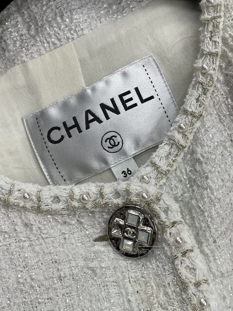 Chanel Chanel 23S white woven jacket Size XS / US 0-2 / IT 36-38 - 4 Thumbnail