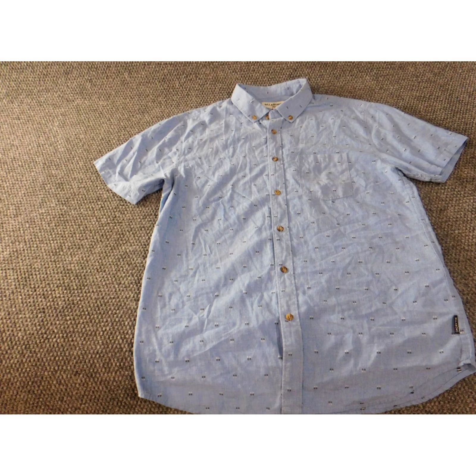Billabong Billabong Shirt Button-Up Mens M Blue Beach Graphic Surf Cali Short Sleeve Collared Geometric Pattern Casual Size US M / EU 48-50 / 2 - 3 Thumbnail