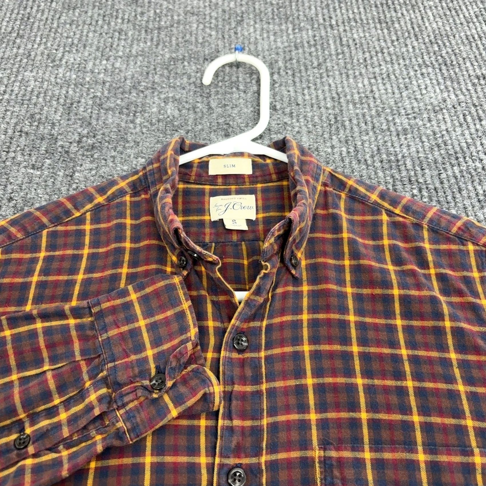 J.Crew J.CREW Button Down Mens S Multicolor Plaid Brushed Twill Slim Fit Casual Prep Shirt Size US S / EU 44-46 / 1 - 2 Thumbnail