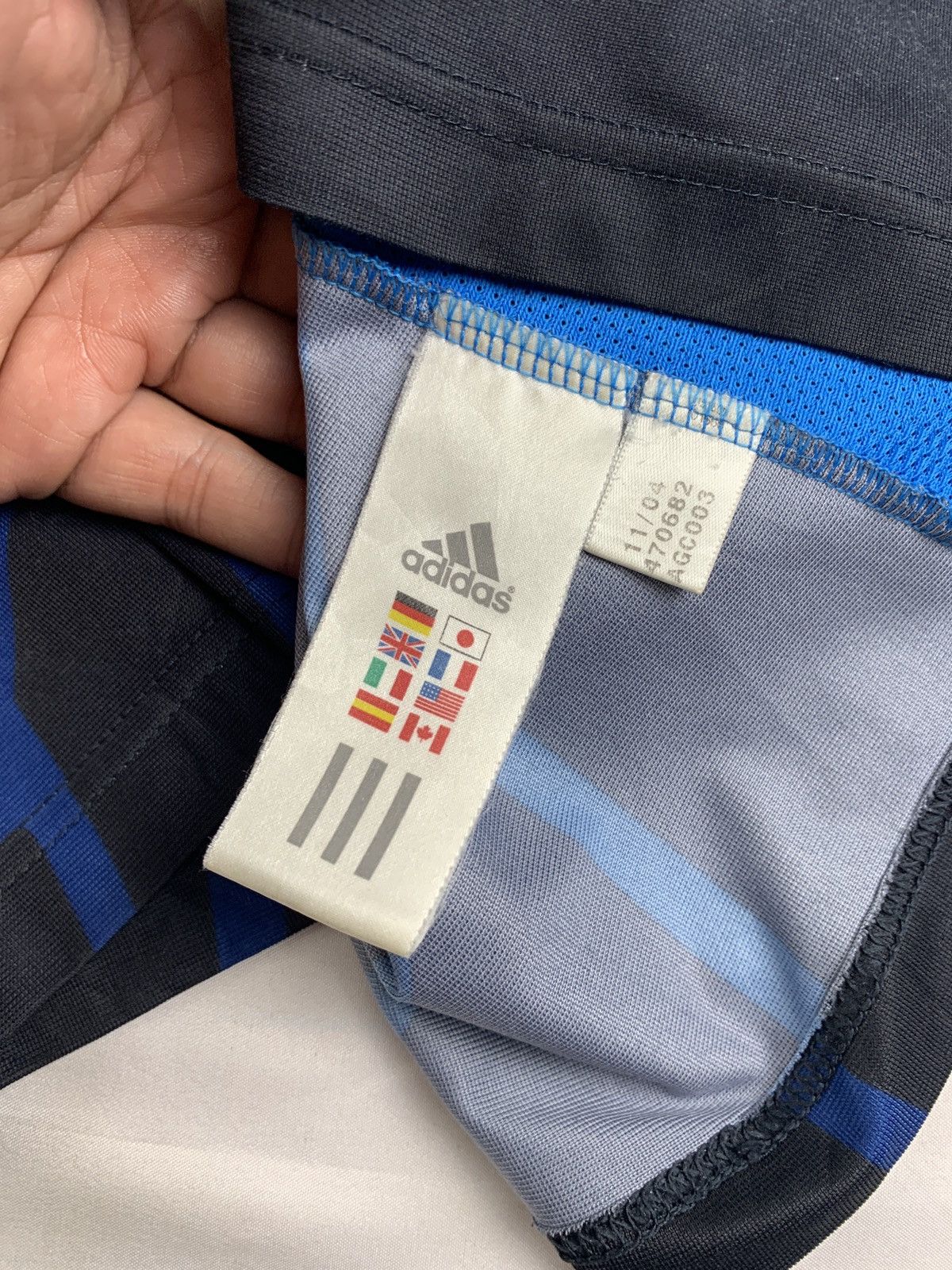 Adidas 2004 Adidas Football Center Nett Graphic Training Jersey Size US L / EU 52-54 / 3 - 11 Thumbnail