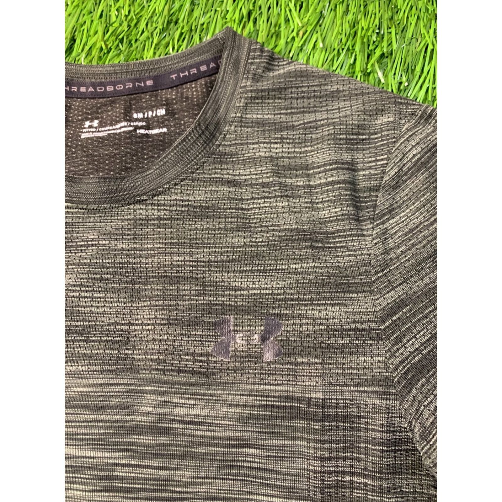 Under Armour Under Armour Threadborne Heatgear T-Shirt Mens Compression Jersey Short Sleeve Gray XS S Regular Adult Small Size Size US S / EU 44-46 / 1 - 3 Thumbnail