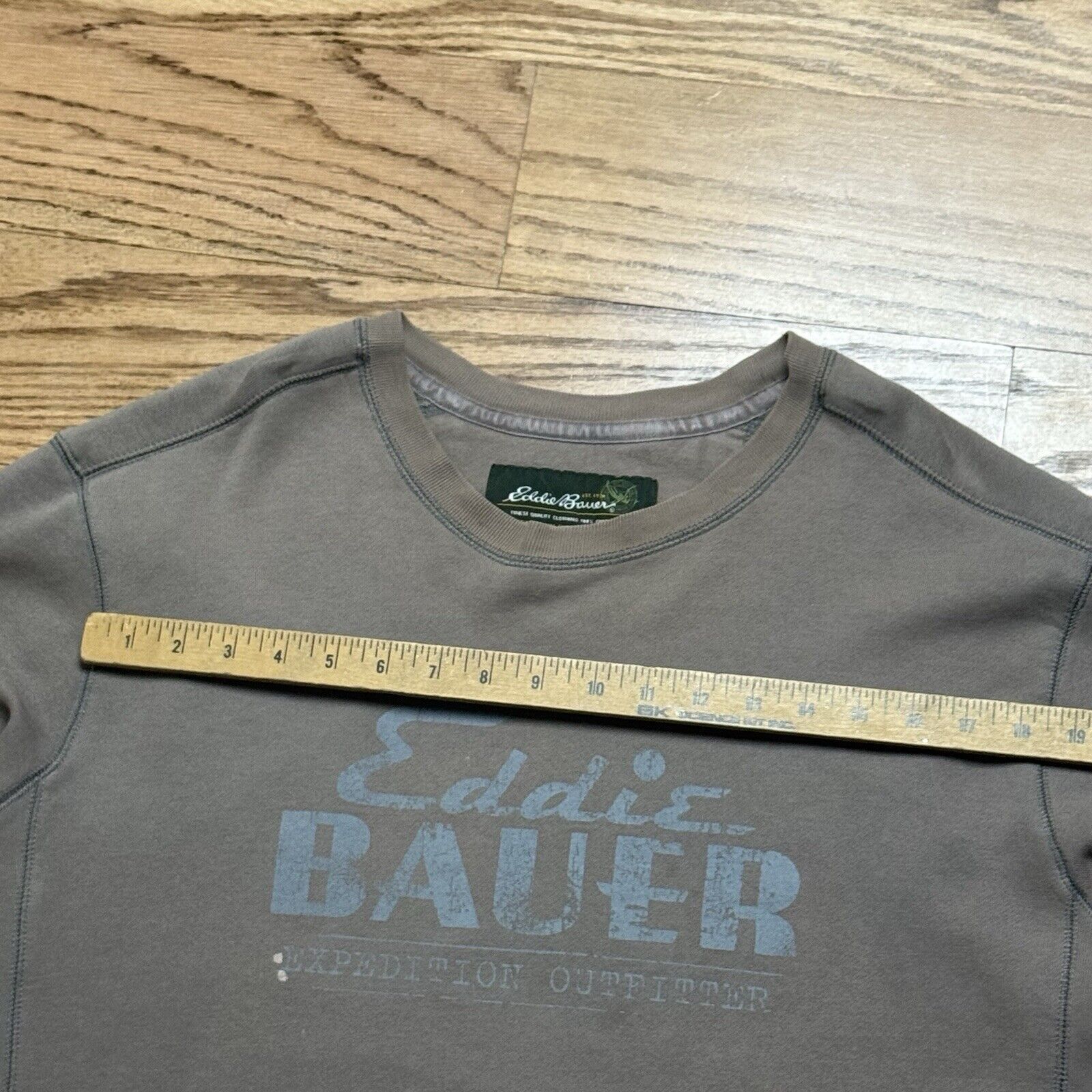 Vintage Vintage Eddie Bauer Men's Distressed Sweatshirt Large Gray Size US L / EU 52-54 / 3 - 13 Thumbnail