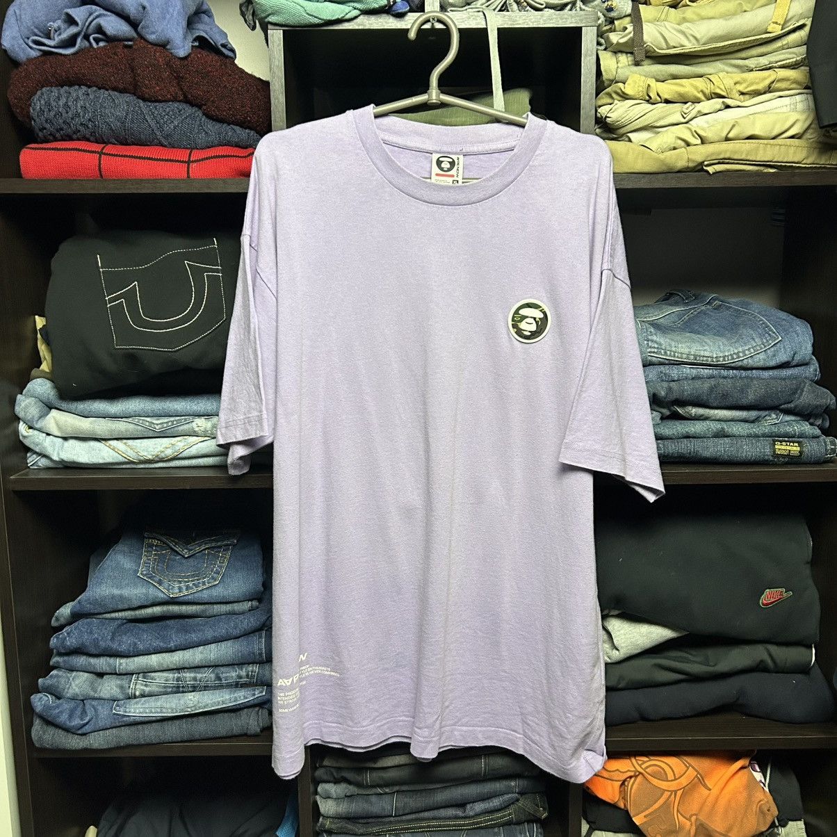 Aape Luxury Bape Ape Small logo designer streetwear tee size XL Size US XL / EU 56 / 4 - 1 Thumbnail