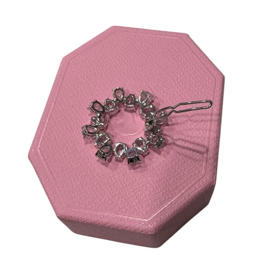 Swarovski Swarovski Hair Clip, Pear Cut Crystals, White, Rhodium Size ONE SIZE - 7 Thumbnail