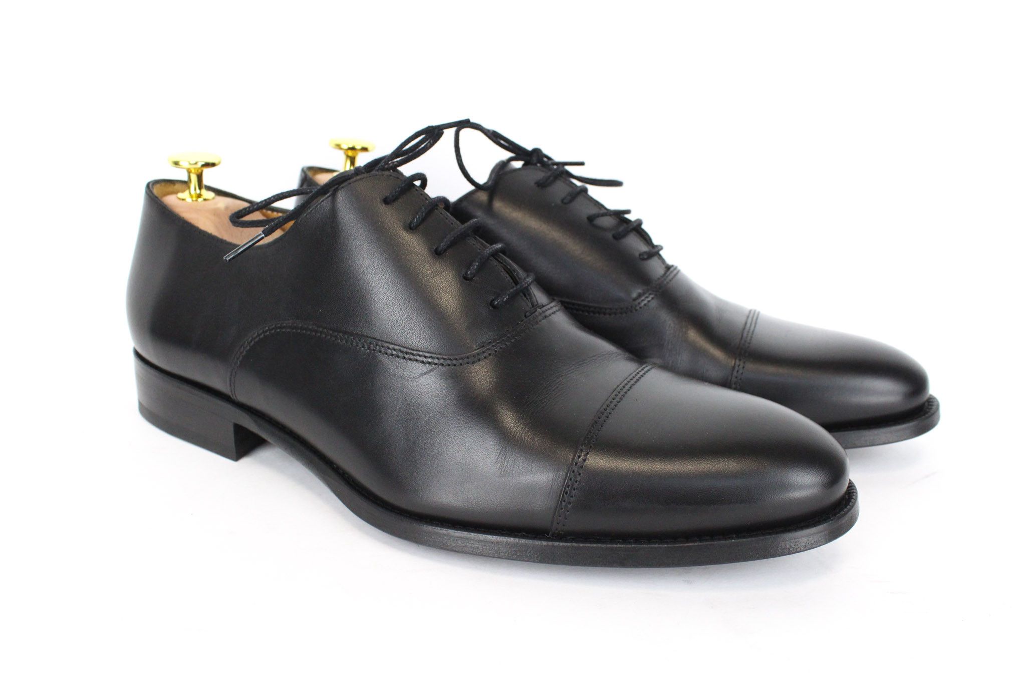 image of Suitsupply Eu43 Black Leather Formal Casual Shoes 68982, Men's (Size 10)