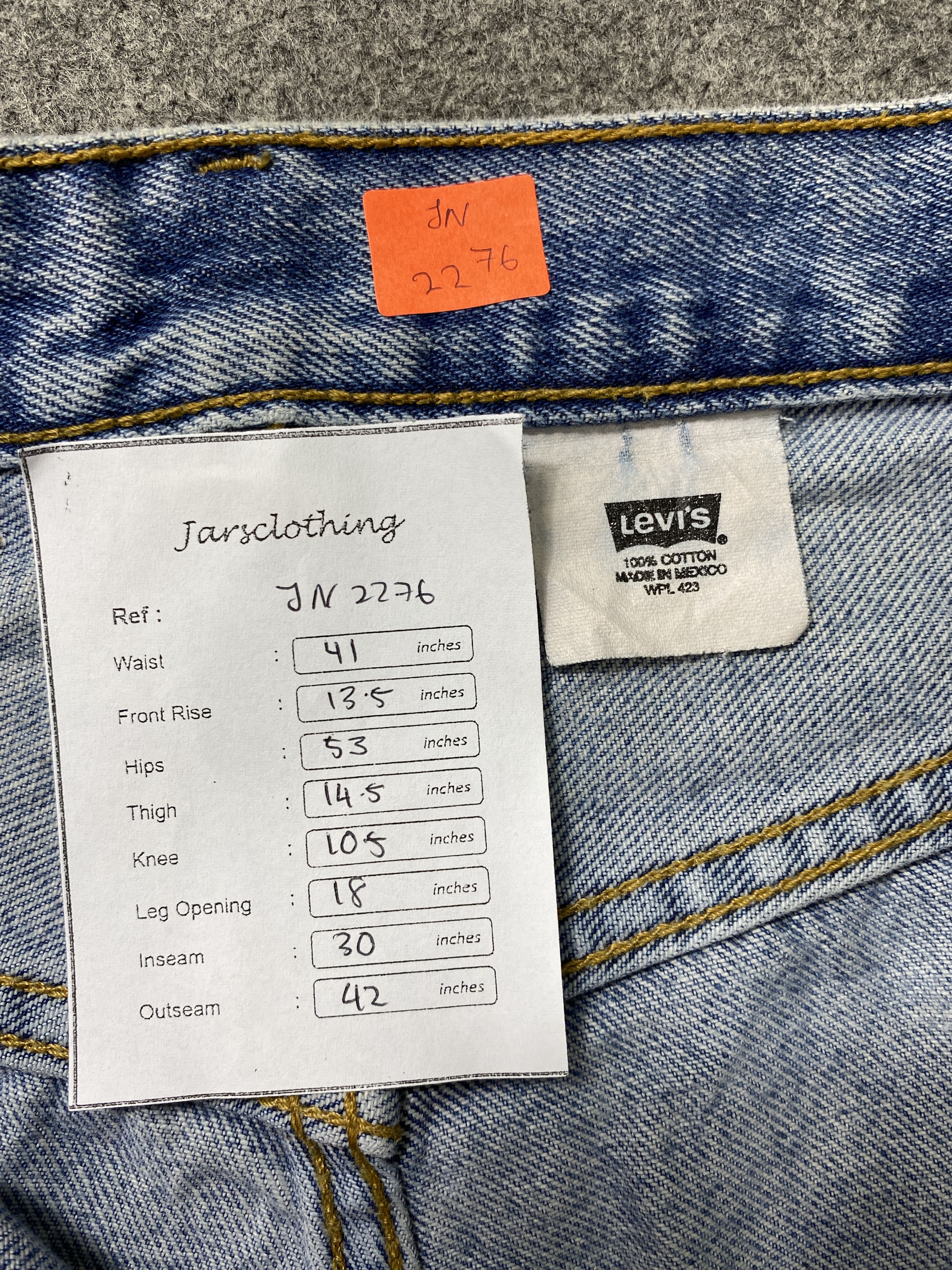 Japanese Brand Blue Wash Vintage Levi's 501 Jeans 41x30 Denim -JN2276 Size US 41 - 8 Thumbnail