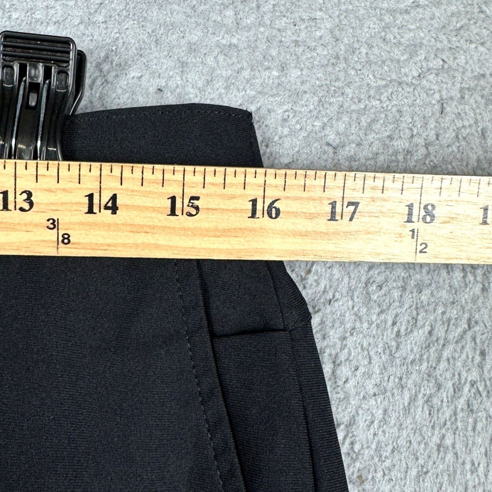 UES Clothing Cuts AO Jogger Pants Mens Large Black Chino Slim Tapered Flat Front Button Zip Pocket Modern Office Travel Mens Size US 33 - 6 Thumbnail