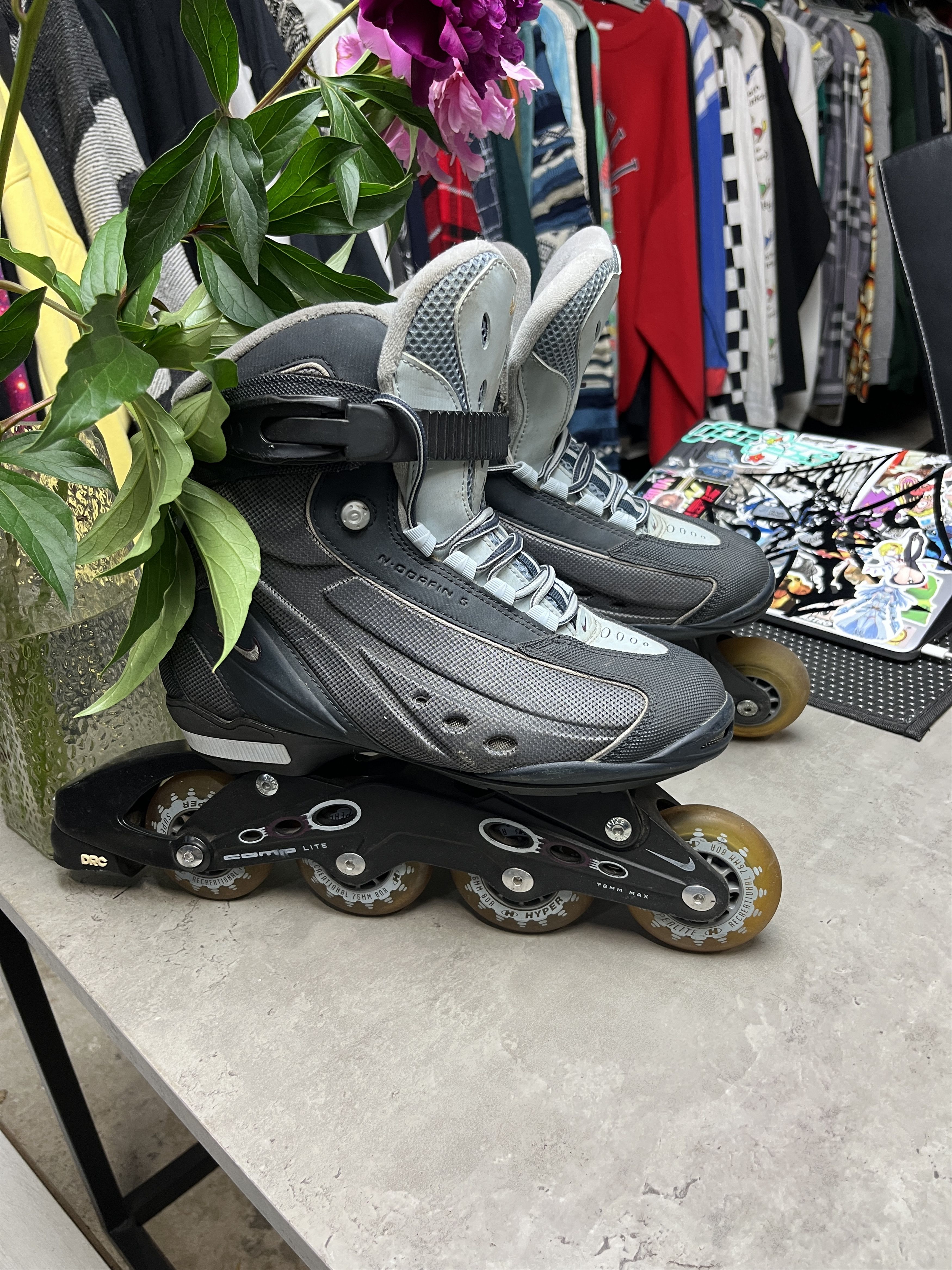 Nike 2000s VINTAGE NIKE COMP LITE SKATES ROLLERBLADES - 5108 Size US 6 / EU 39 - 5 Thumbnail