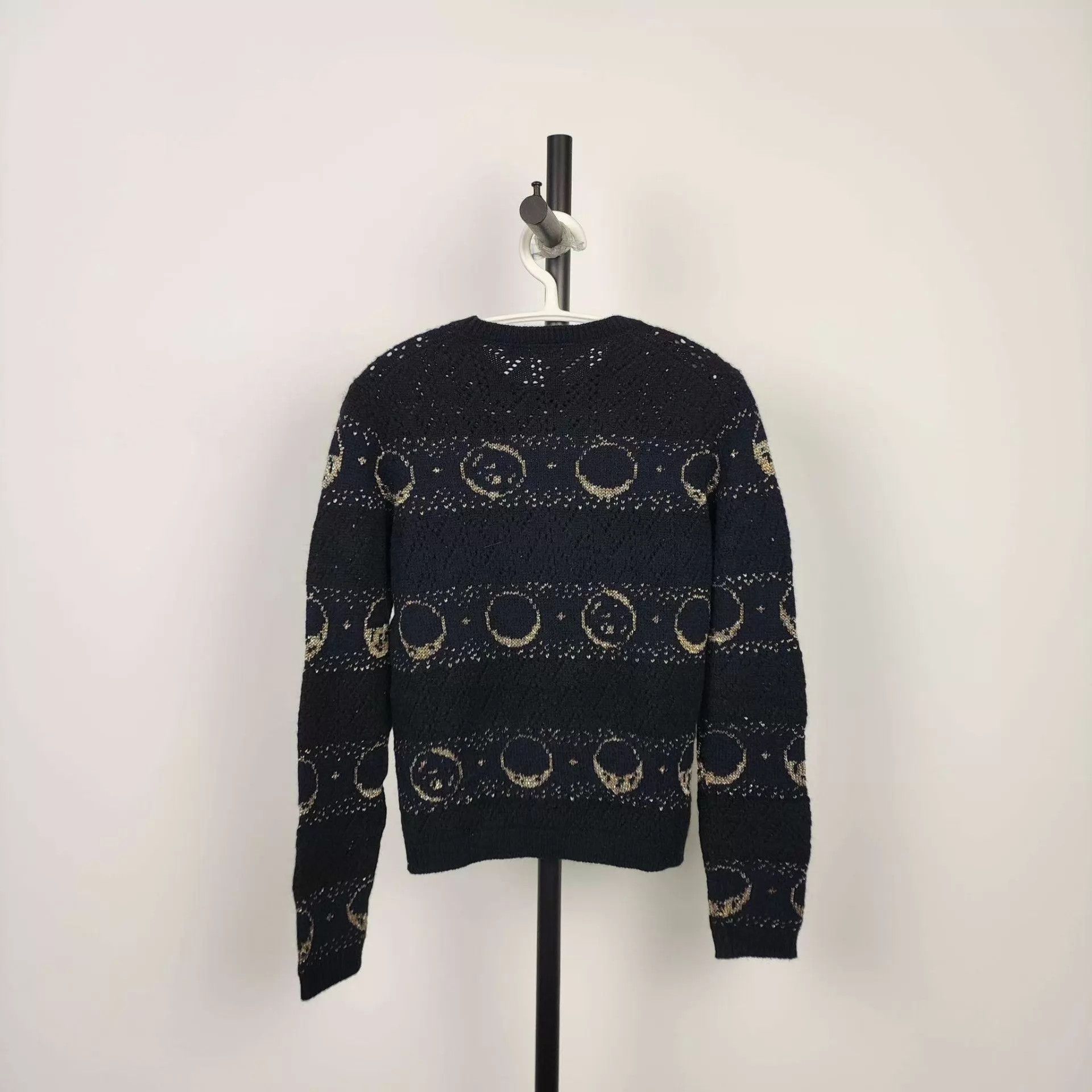 Dior Dior circular wool gold thread black 36 sweater Size XS / US 0-2 / IT 36-38 - 2 Thumbnail