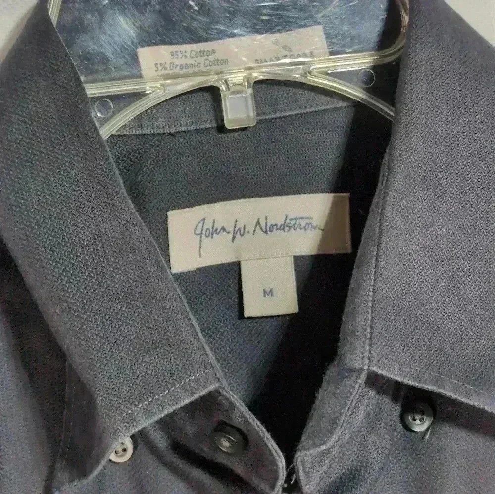 Nordstrom John W Nordstrom Navy Blue dress shirt sz M Organic cotton Size US M / EU 48-50 / 2 - 3 Thumbnail