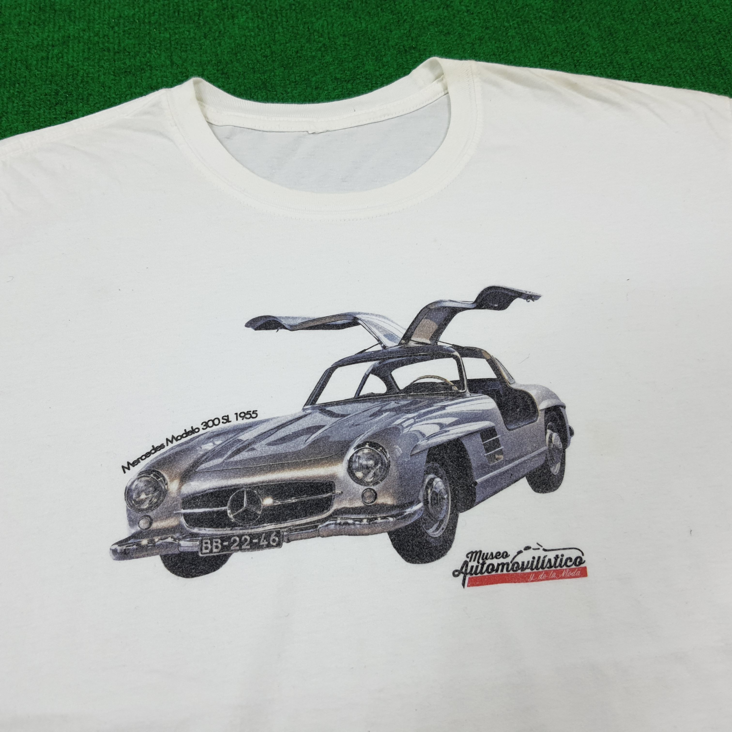 Mercedes-Benz × Vintage Vintage Mercedes Model 300 SL 1955 Tshirt C196N66 Size US XL / EU 56 / 4 - 2 Thumbnail
