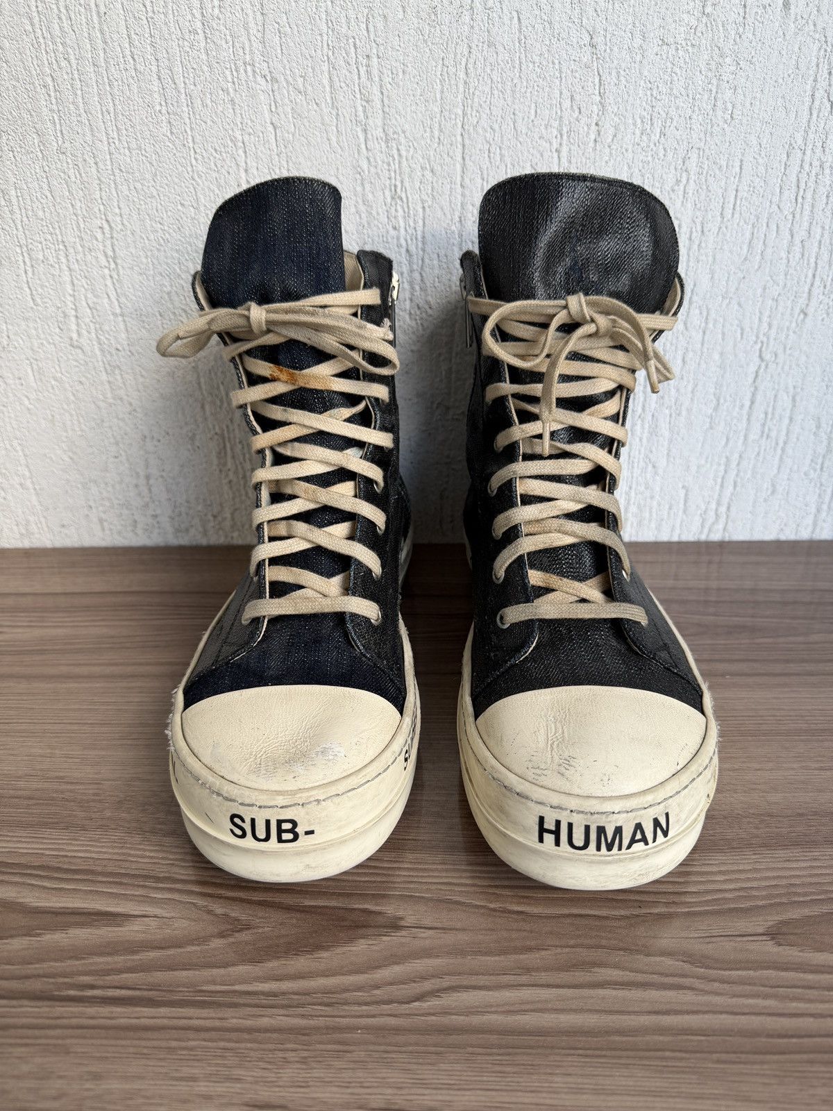Rick Owens Drkshdw subhuman waxed ramones Size US 11 / EU 44 - 6 Thumbnail