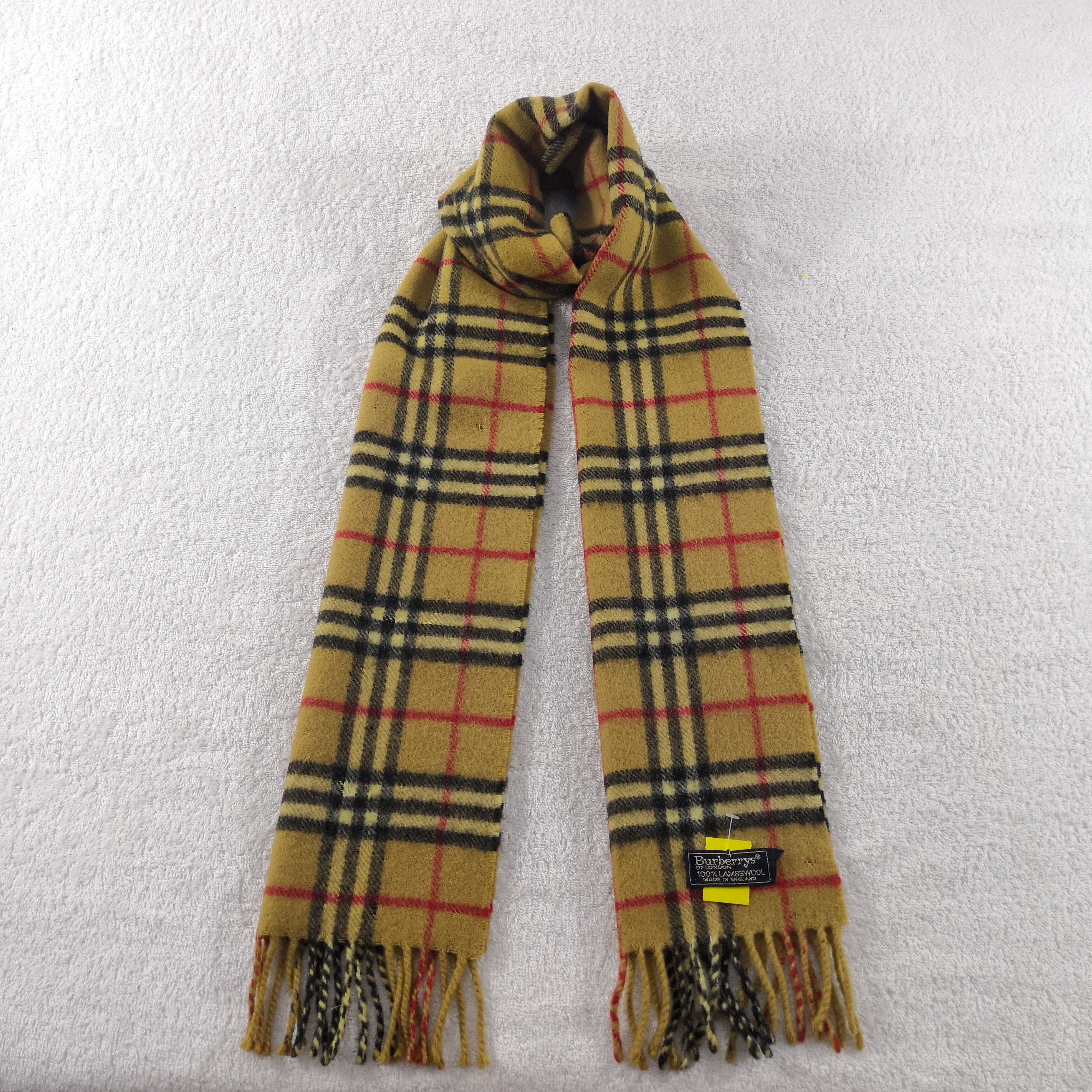 Burberry × Vintage Vintage Burberry Scarf Muffler Wool Cashmere Scarves Size ONE SIZE - 1 Thumbnail