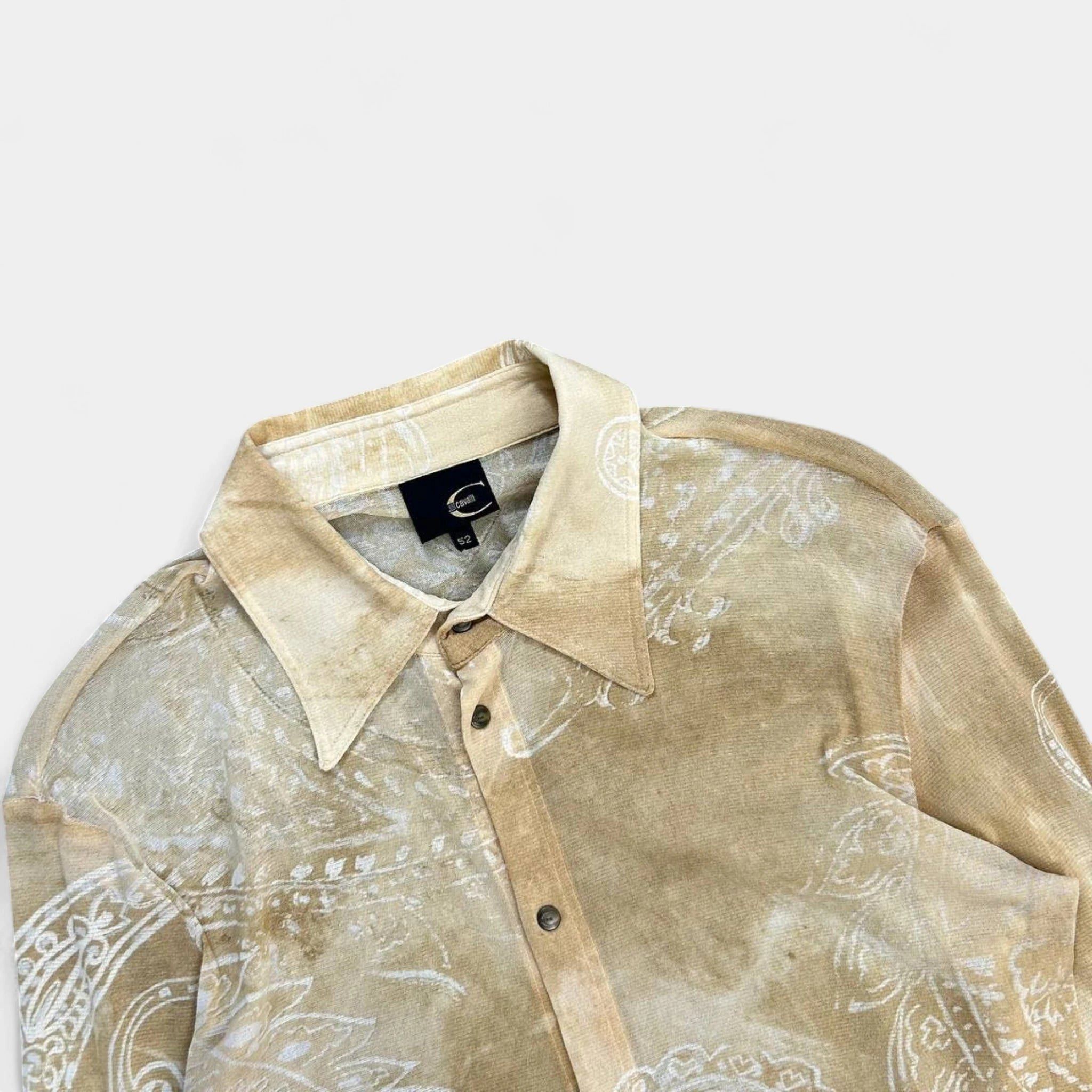 Just Cavalli Just Cavalli Bandana Yellow Mesh Shirt Size US L / EU 52-54 / 3 - 3 Thumbnail