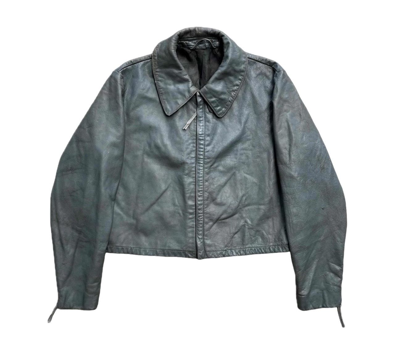 Vintage 1970s Cropped Leather German U-Boat Submarine Jacket | Grailed