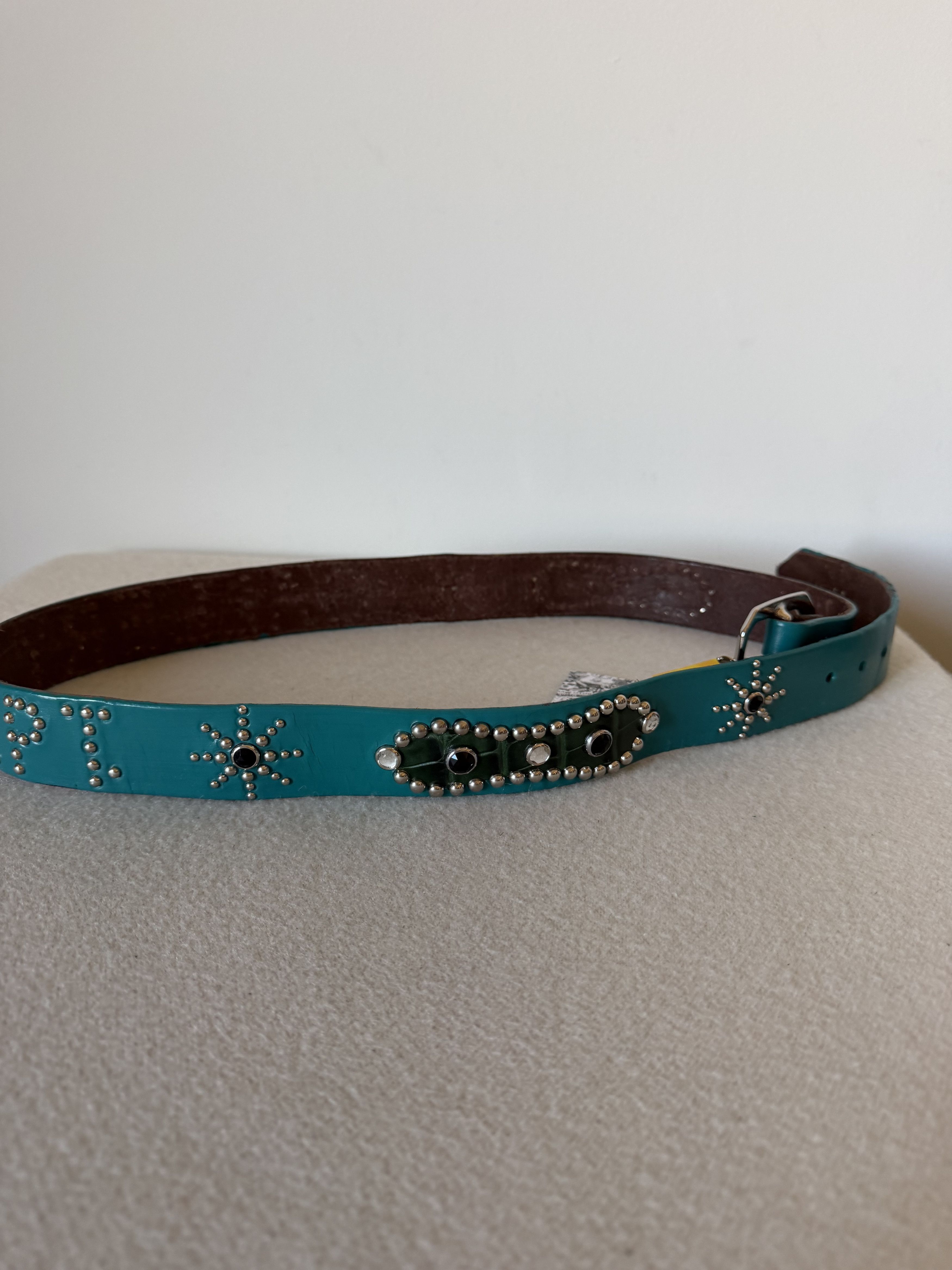 Gallery Dept. Gallery Dept. Painted Studded Belt in Green Size ONE SIZE - 4 Thumbnail