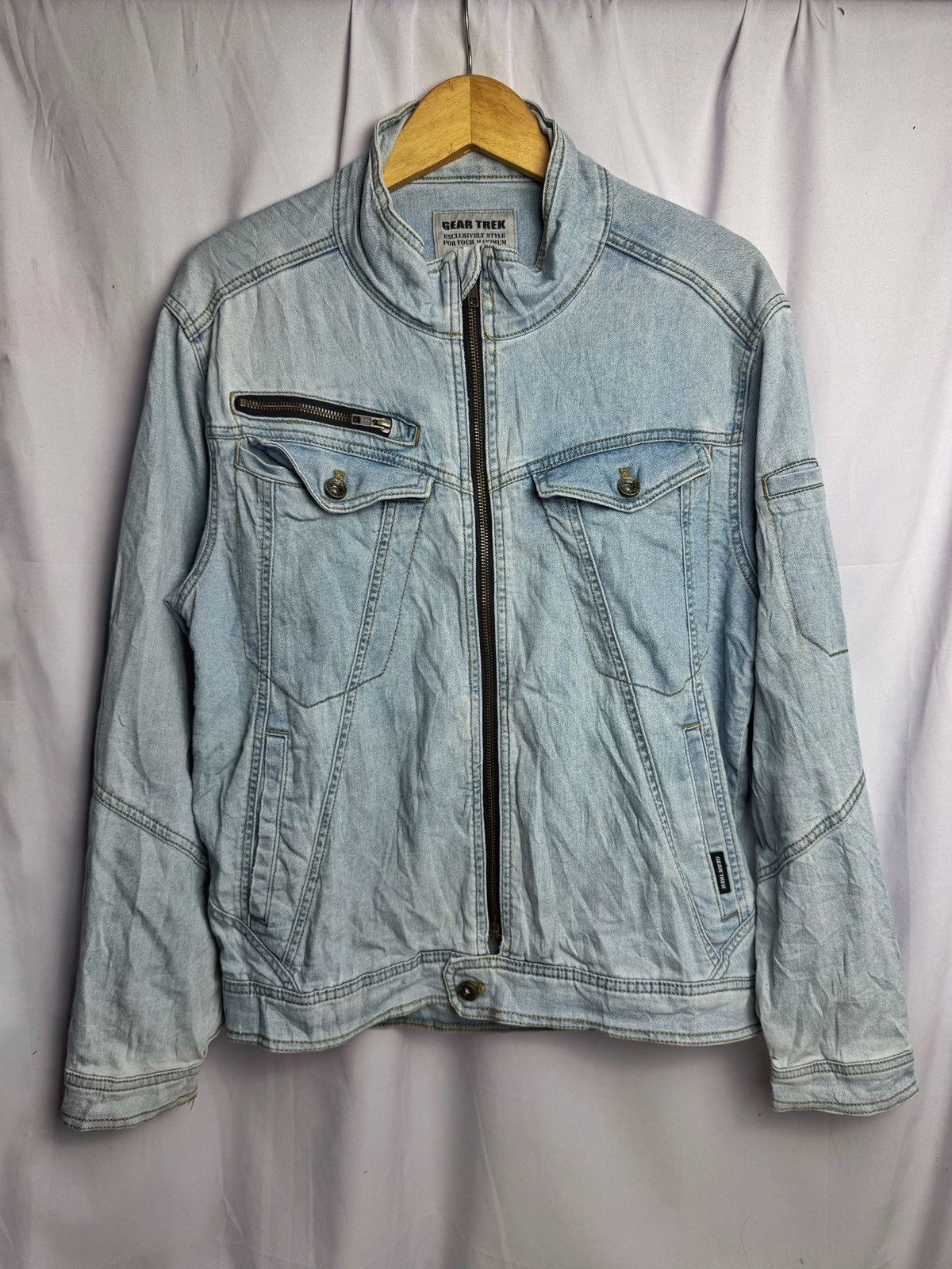 If Six Was Nine × Japanese Brand × Le Grande Bleu (L.G.B.) Japanese Gear Trex Soft Denim Jacket Size US L / EU 52-54 / 3 - 1 Thumbnail