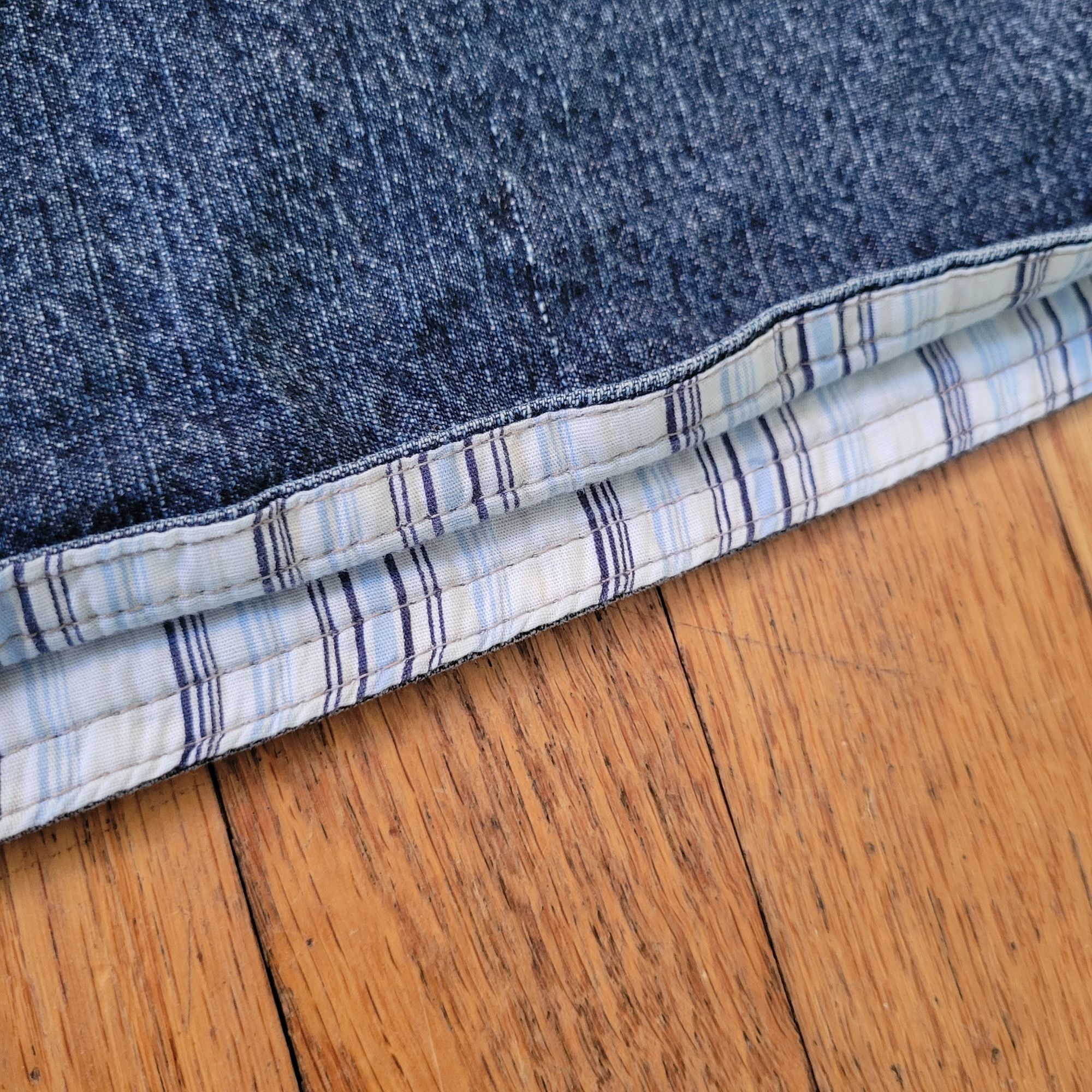 Vintage Kim Rogers 16 Denim A Line Skirt Pockets Blue Jean Modest Ch Size 38" / US 16 / IT 52 - 2 Thumbnail
