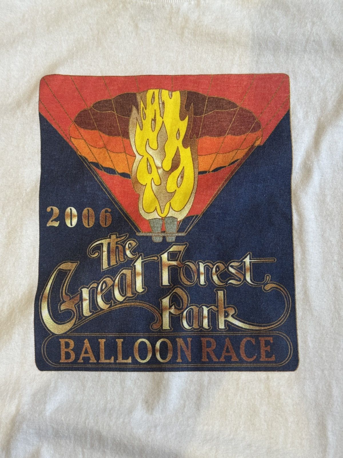 Fruit Of The Loom VTG Great Forest Park Balloon Race 2006 white graphic tee Size US XL / EU 56 / 4 - 2 Thumbnail