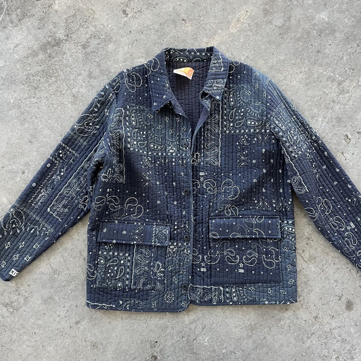 image of Kith Hayward Bandana Coach Jacket Fw22 M in Blue, Men's (Size Large)