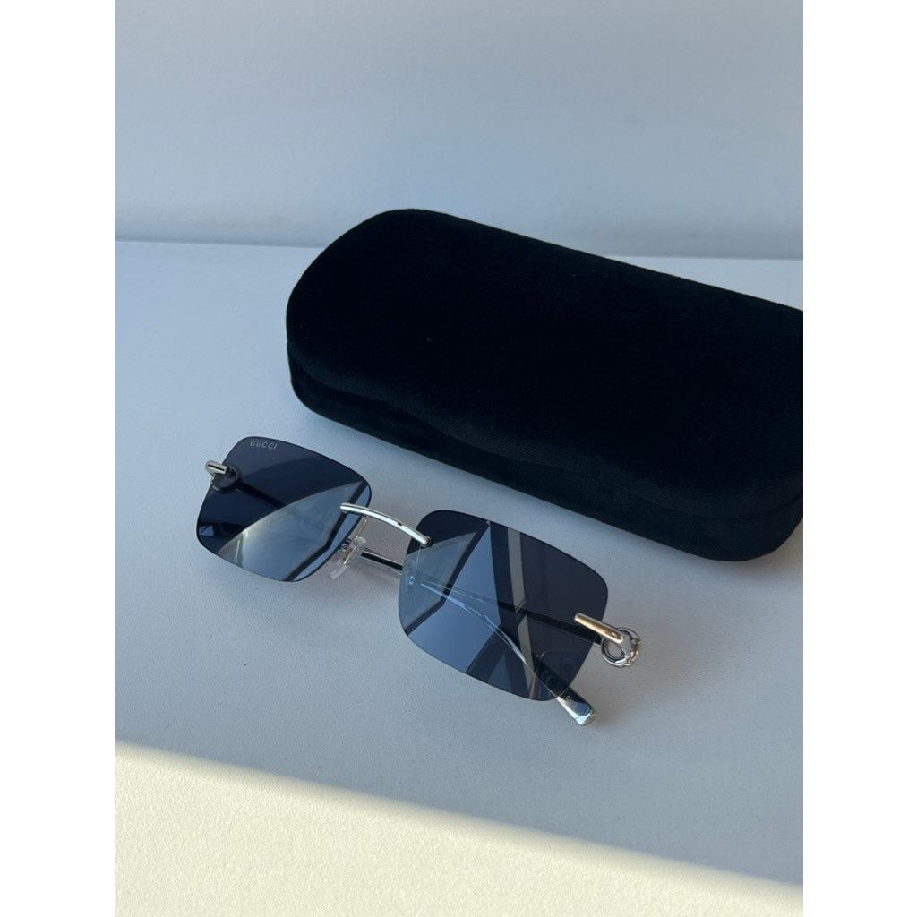 Gucci NEW Gucci GG1703S Silver Rimless Unisex Sunglasses $625 Size ONE SIZE - 3 Thumbnail