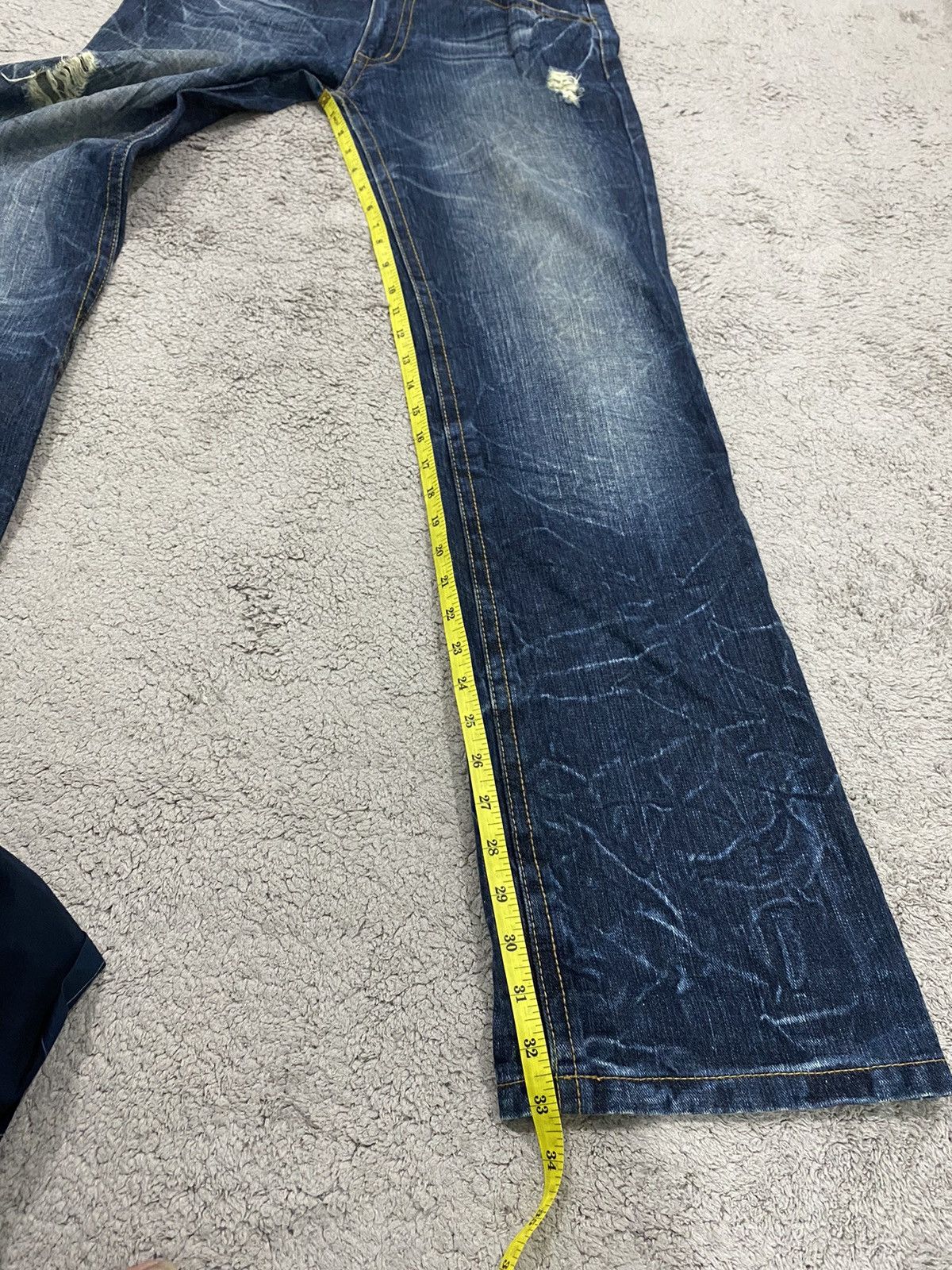 Hysteric Glamour Japanese Flare Jeans Jack Angel Denim Pants Size US 33 - 16 Thumbnail