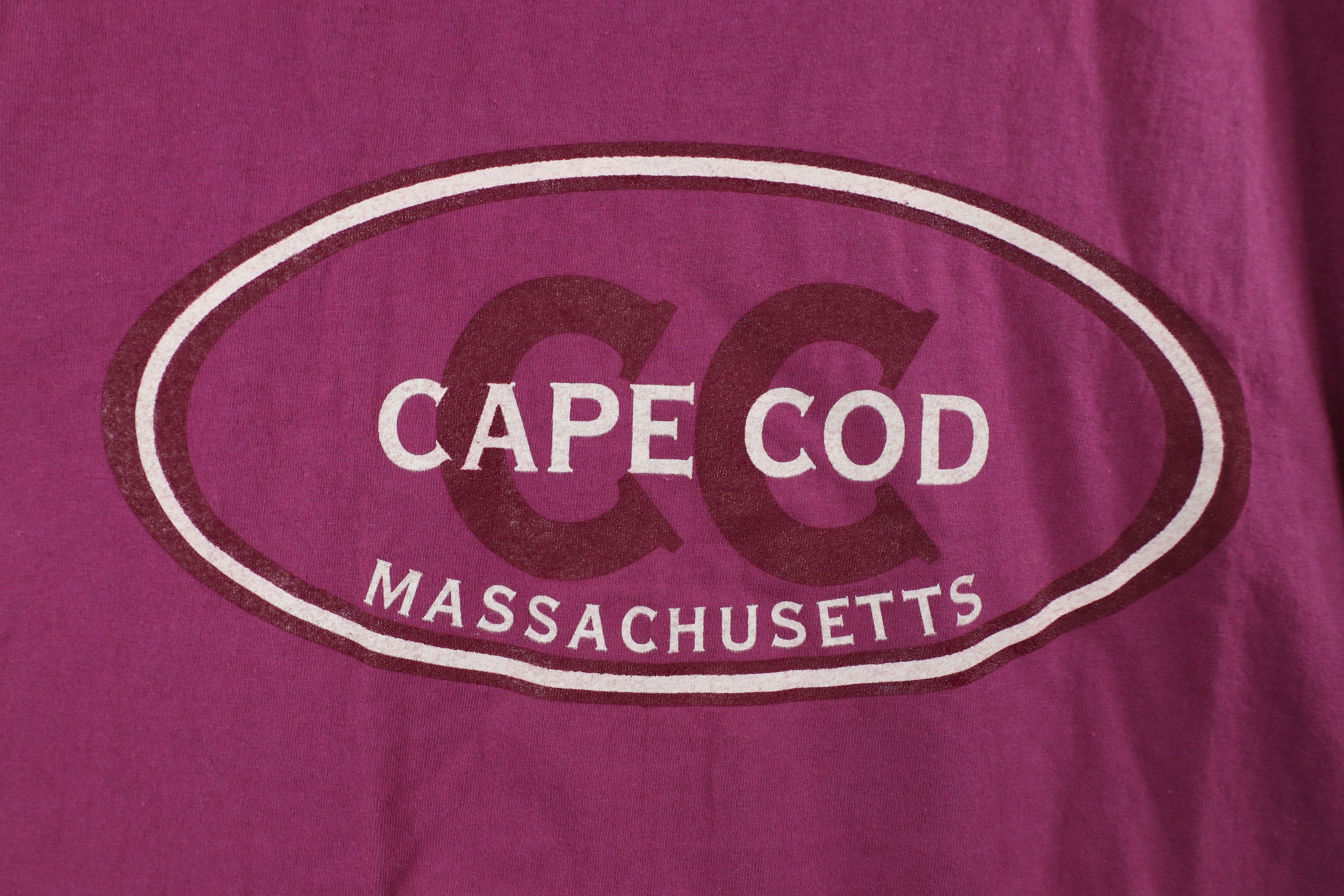 Vintage Vintage 90s Streetwear Cod Massachusetts T-Shirt Pink Size US XL / EU 56 / 4 - 4 Thumbnail