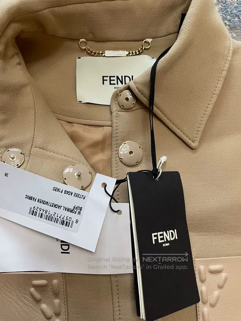 Fendi Fendi The lady's beige coat Size XS / US 0-2 / IT 36-38 - 6 Thumbnail