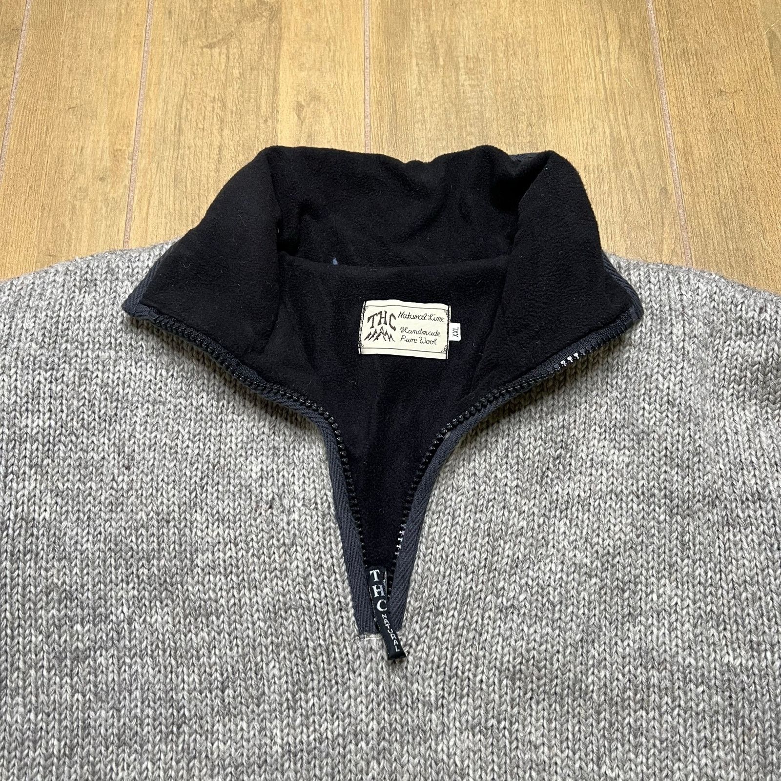 Vintage THC Natural Line Icelandic Pure Wool Sweater 1/4 Zip XXL Size US XXL / EU 58 / 5 - 2 Thumbnail