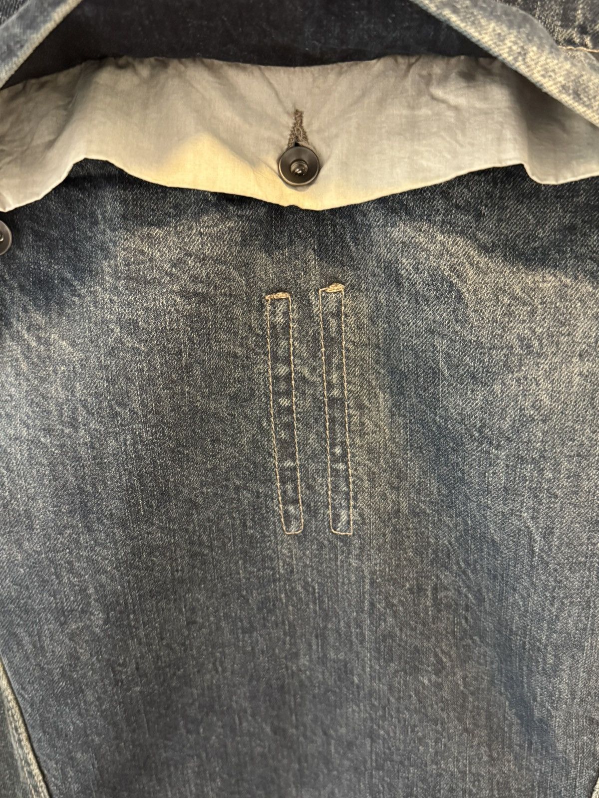Rick Owens Drkshdw DRKSHDW 15SS Pocket Leather Denim jacket Size US S / EU 44-46 / 1 - 3 Thumbnail