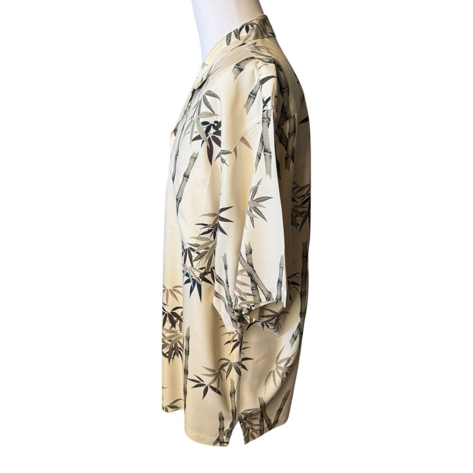 Hilo Hattie Hilo Hattie Hawaiian Aloha Shirt 2X Silk Yellow Bamboo Size US XXL / EU 58 / 5 - 3 Thumbnail