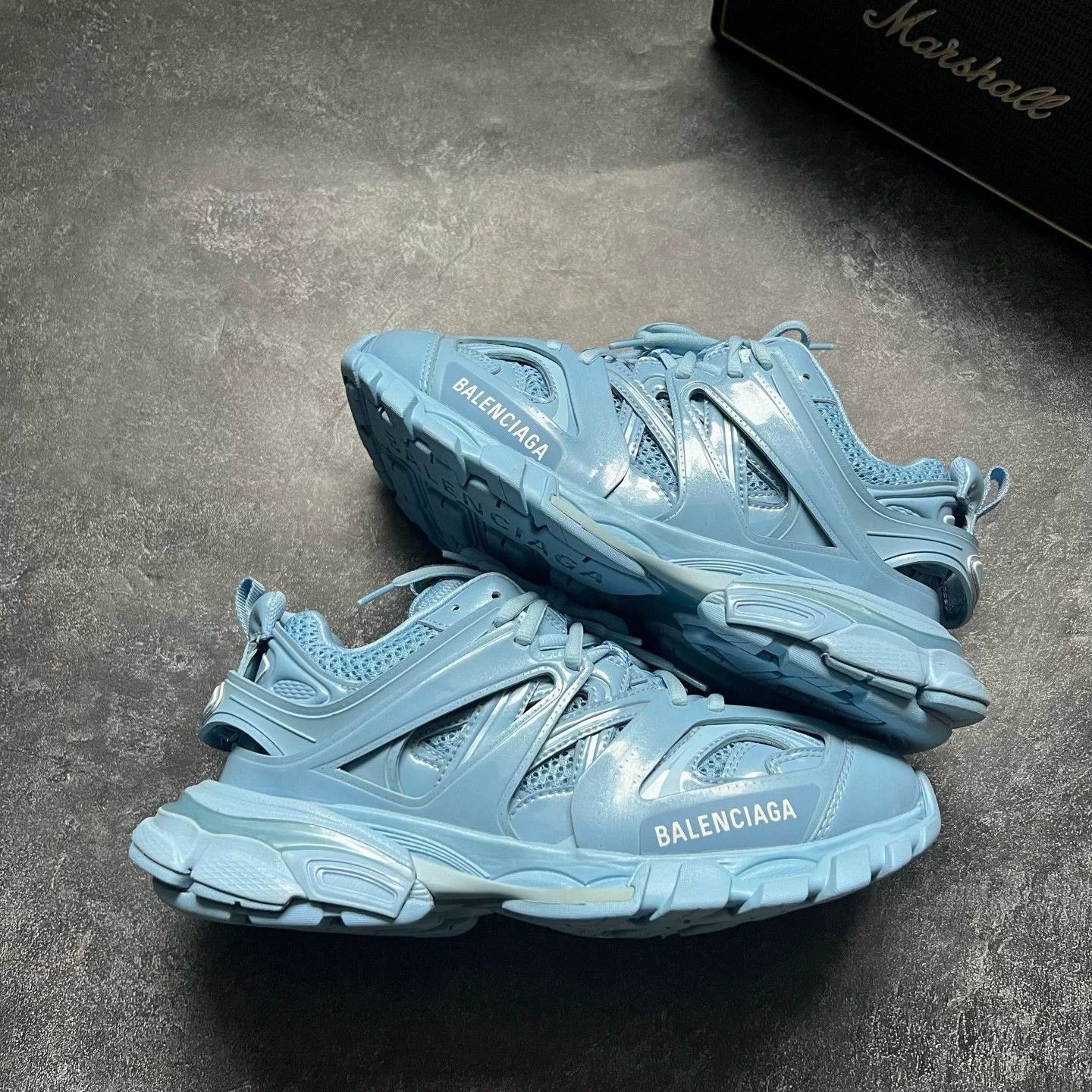 Balenciaga Balenciaga Patent Blue Lowtop Sneakers 38 Women Size US 7.5 / IT 37.5 - 1 Thumbnail